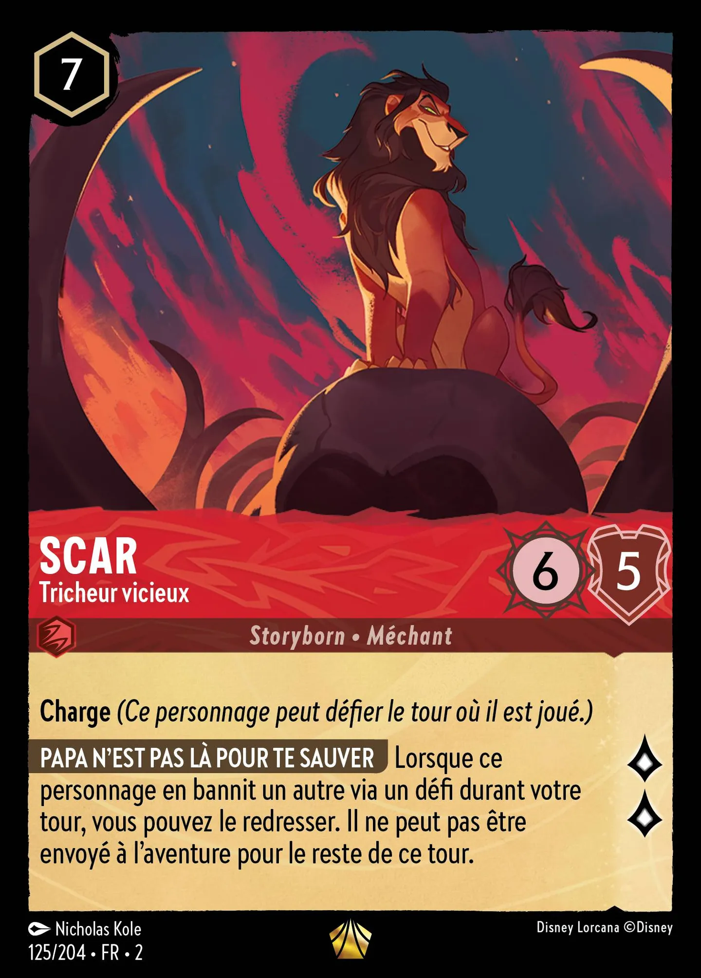 Scar - Tricheur vicieux — Rise of the Floodborn — Lorcana