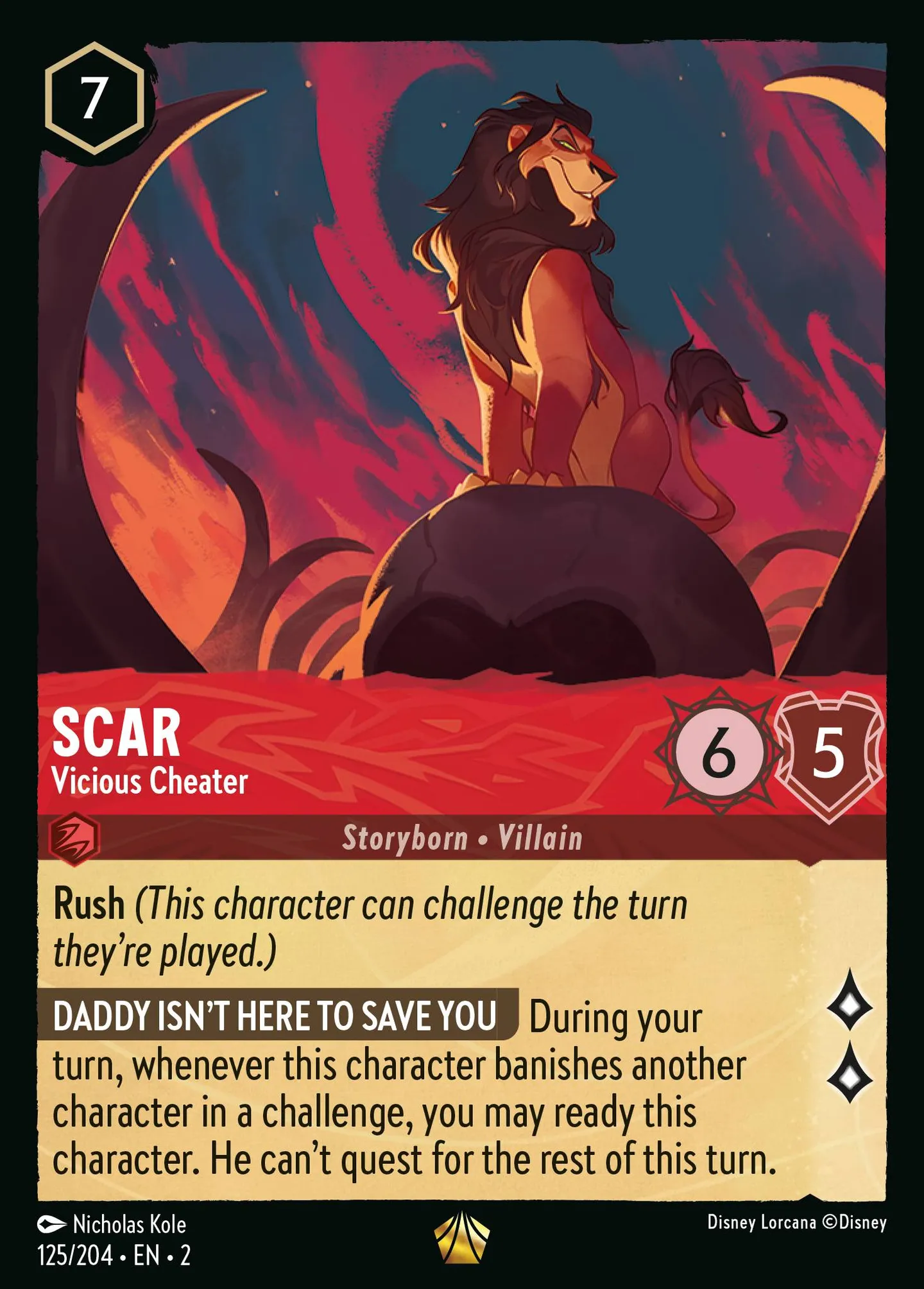 Scar - Tricheur vicieux — Rise of the Floodborn — Lorcana