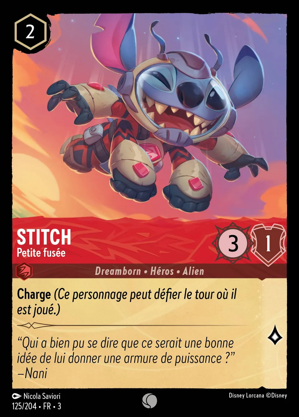 Stitch - Petite fusée from Into the Inklands - Lorcana