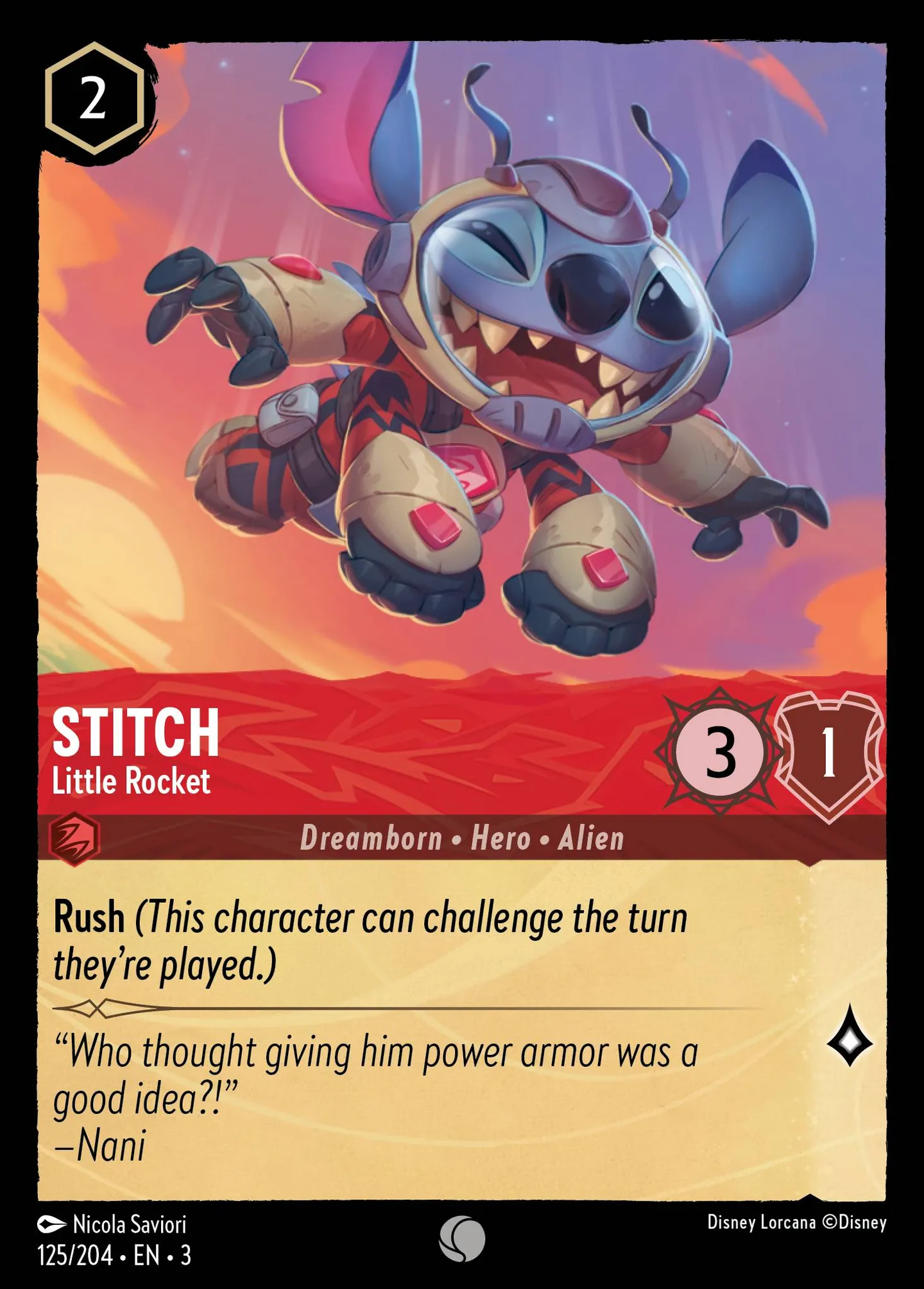 Stitch - Little Rocket — Into the Inklands — Lorcana