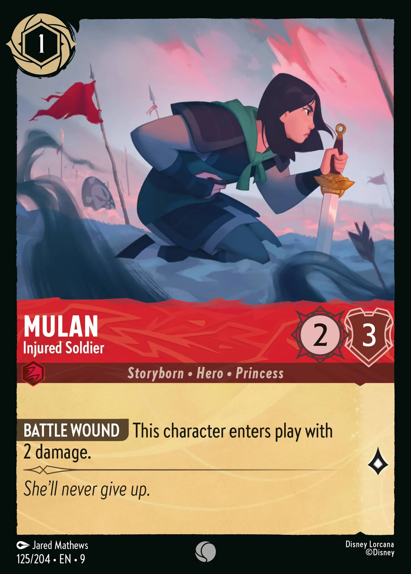 Mulan - Injured Soldier — Fabled — Lorcana