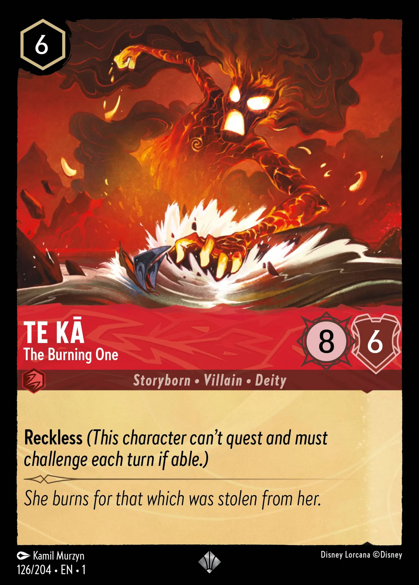 Te Kā - The Burning One — The First Chapter — Lorcana