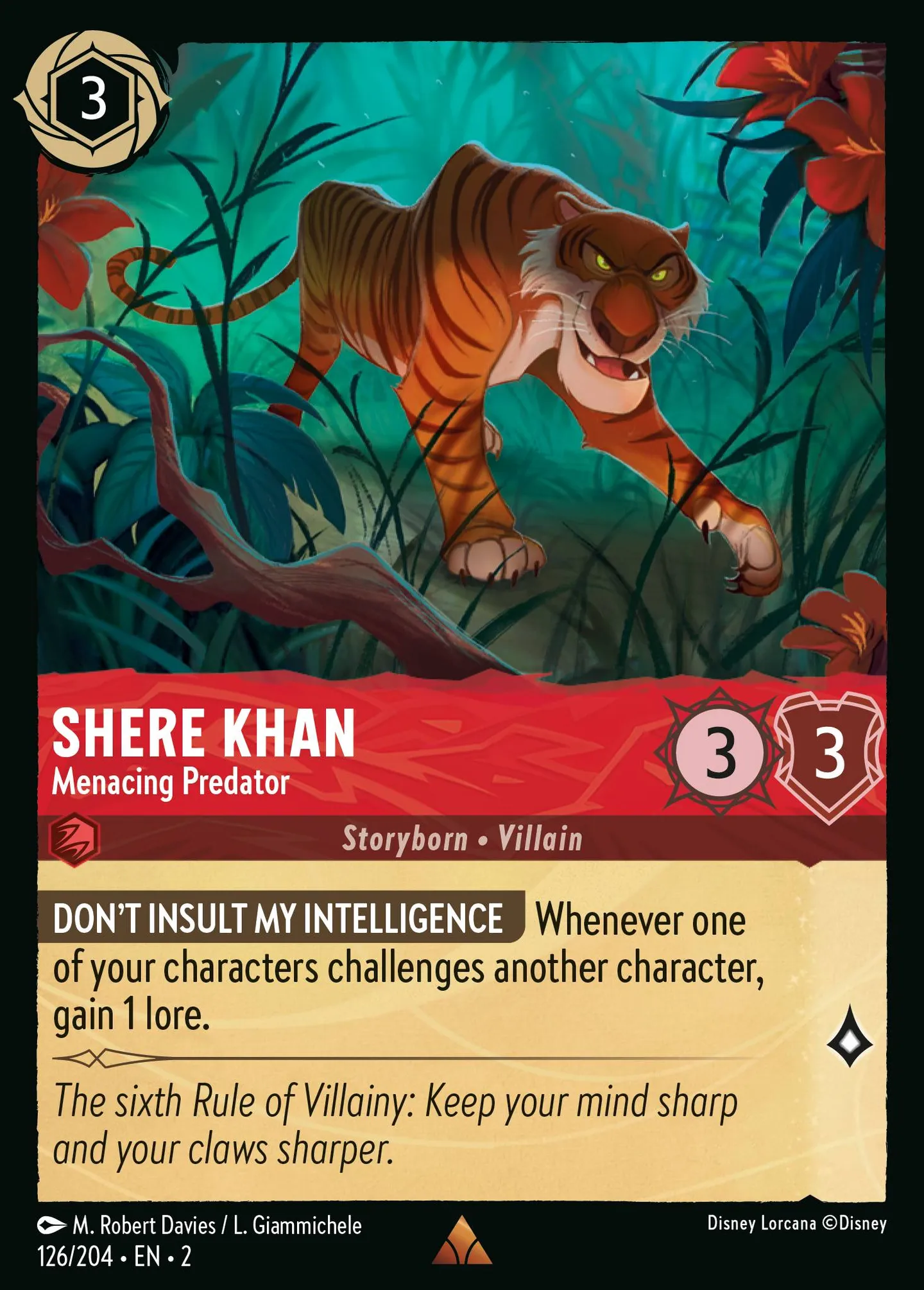 Shere Khan - Menacing Predator — Rise of the Floodborn — Lorcana