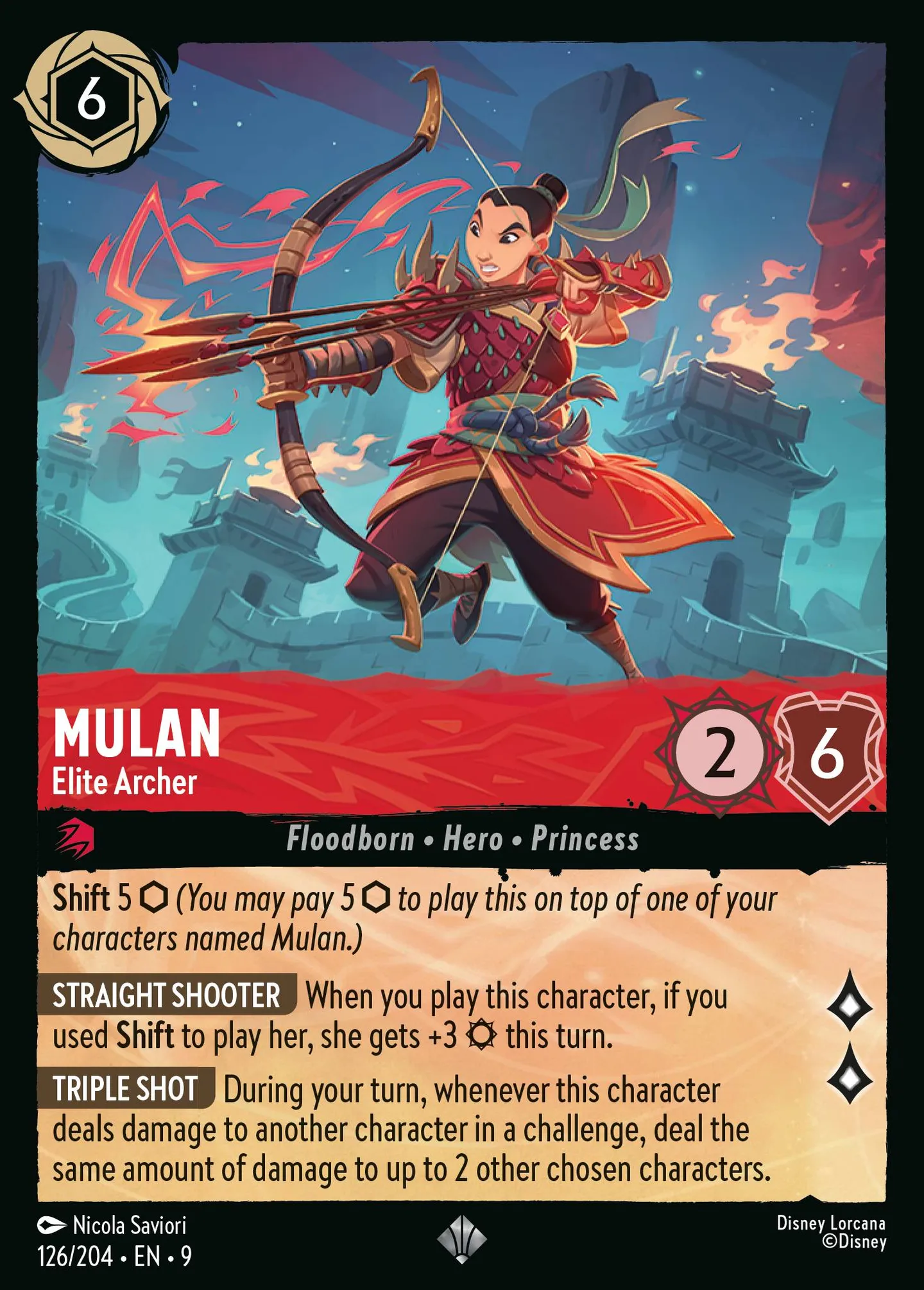 Mulan - Elite Archer — Fabled — Lorcana