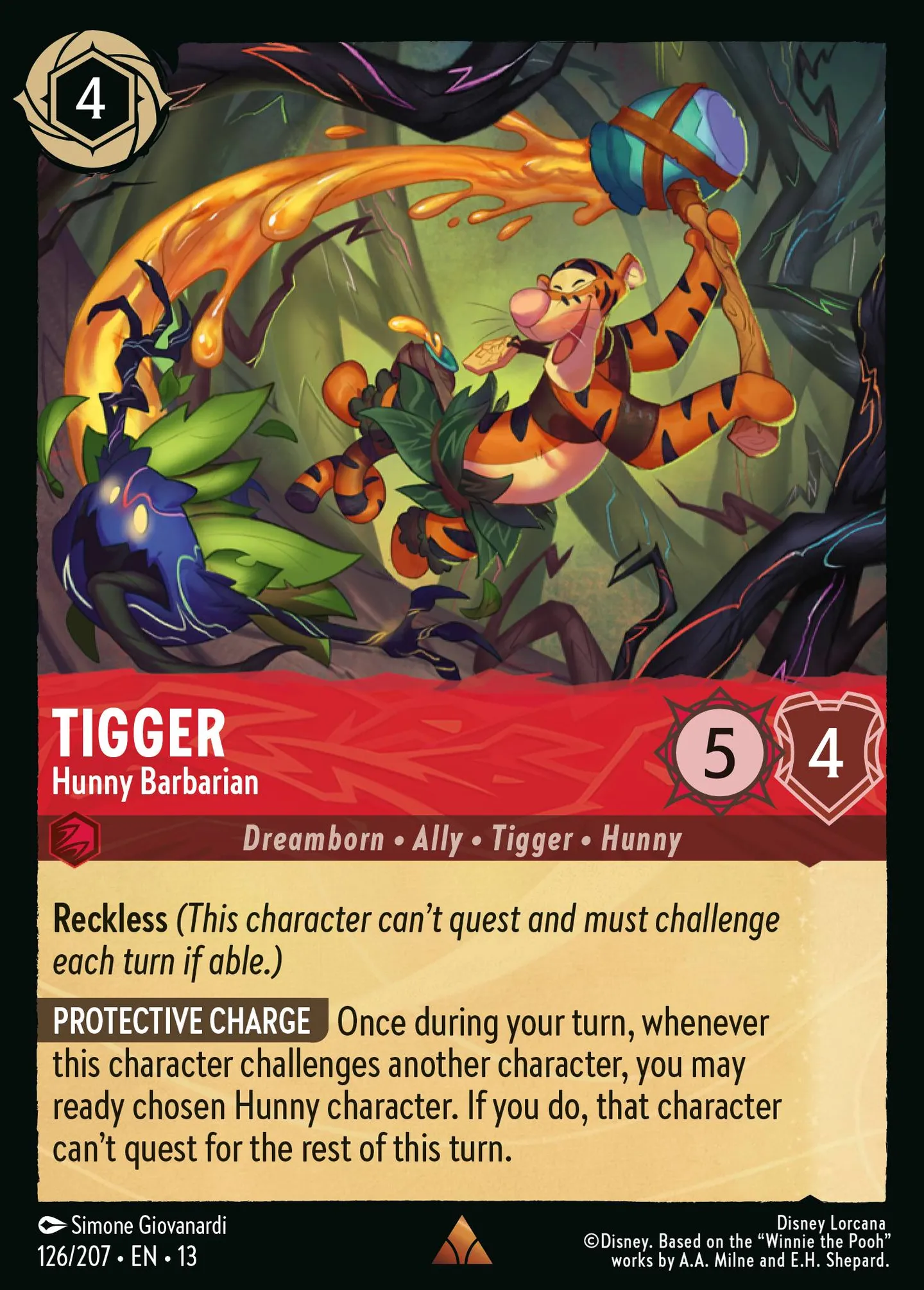 Tigger - Hunny Barbarian — Attack of the Vine! — Lorcana