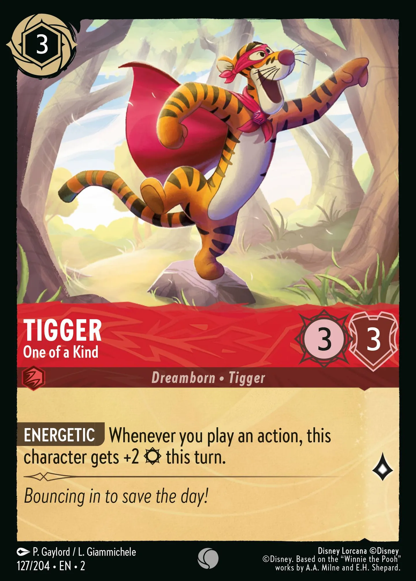 Tigger - One of a Kind — Rise of the Floodborn — Lorcana
