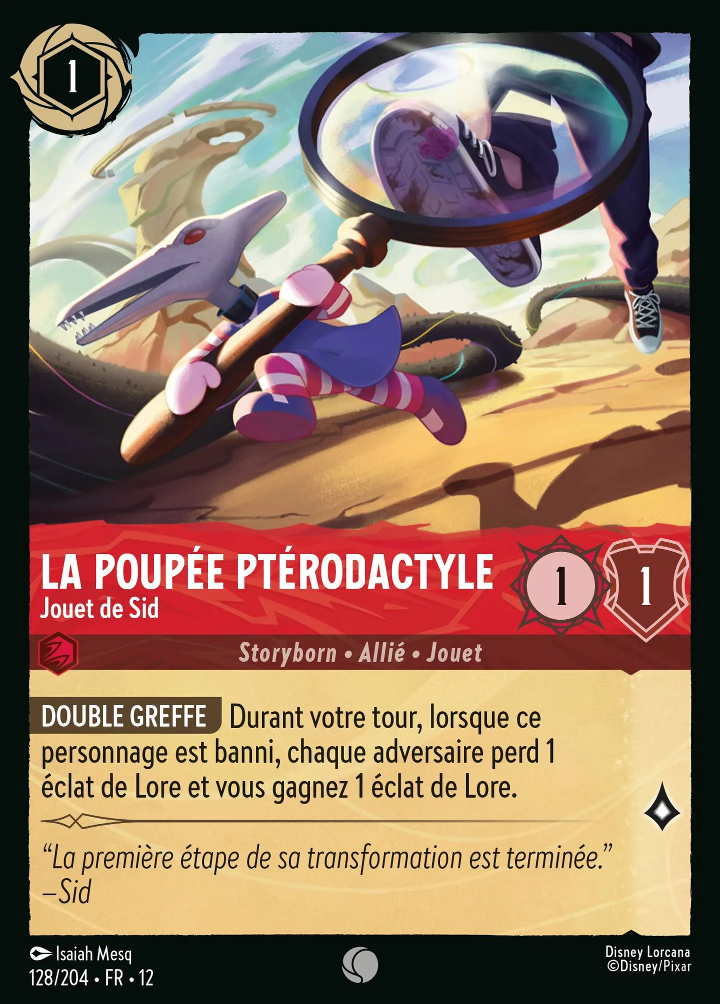 La poupée ptérodactyle - Jouet de Sid — Wilds Unknown — Lorcana