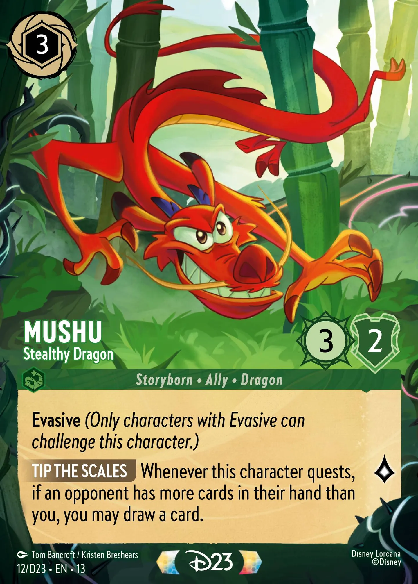 Mushu - Stealthy Dragon — D23 Expo 2024 Collector's Set — Lorcana