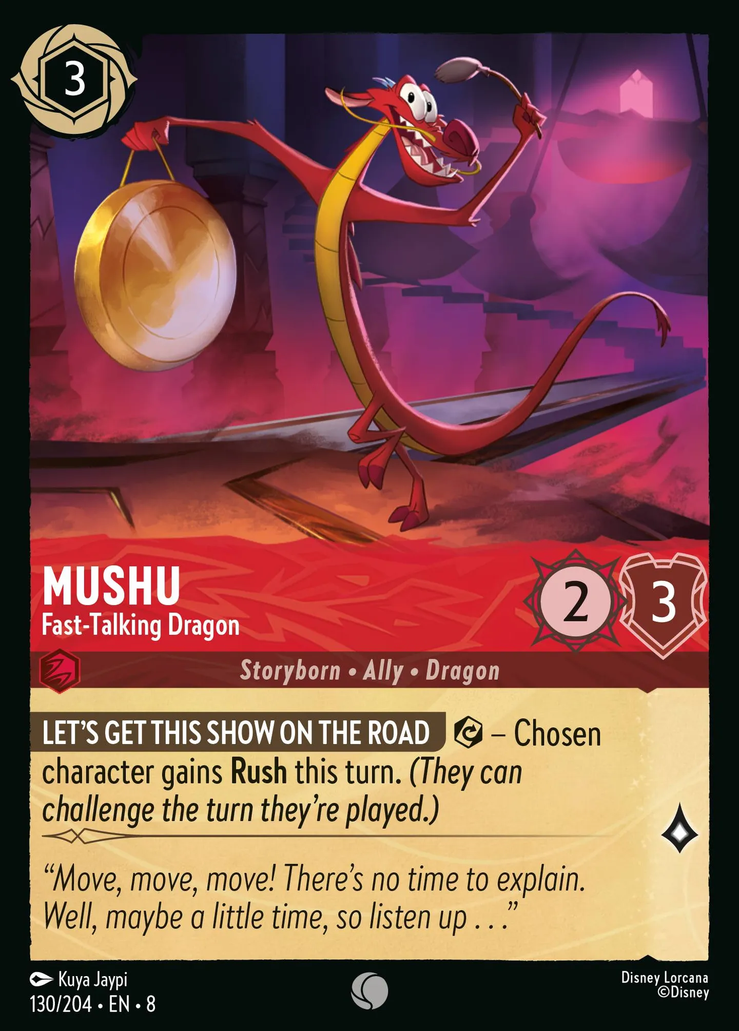 Mushu - Fast-Talking Dragon — The Reign of Jafar — Lorcana