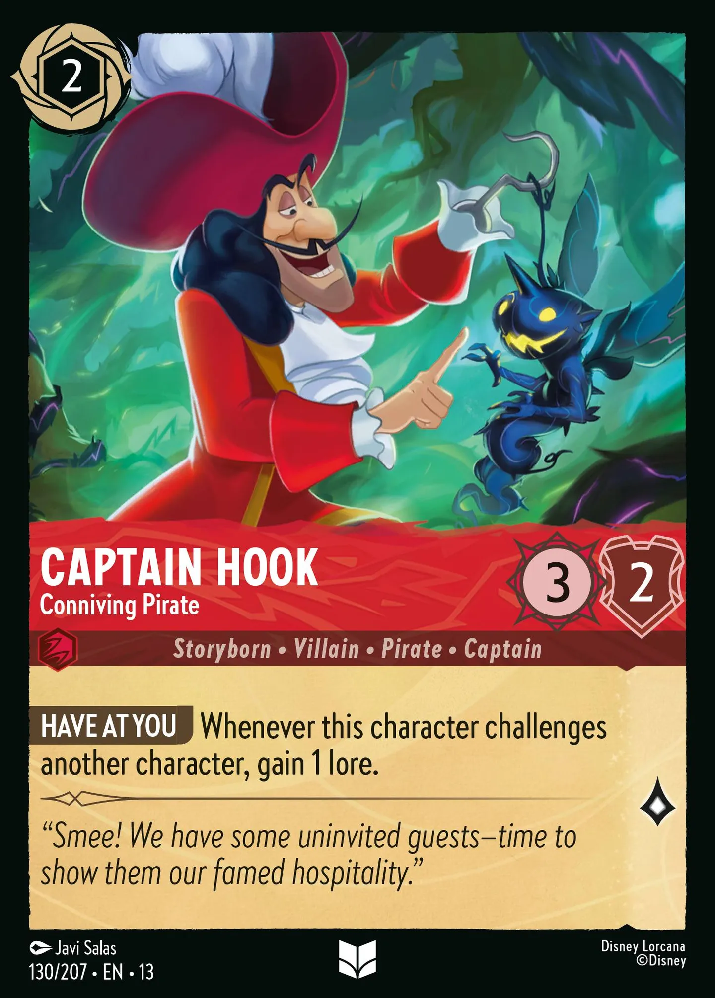 Captain Hook - Conniving Pirate — Attack of the Vine! — Lorcana