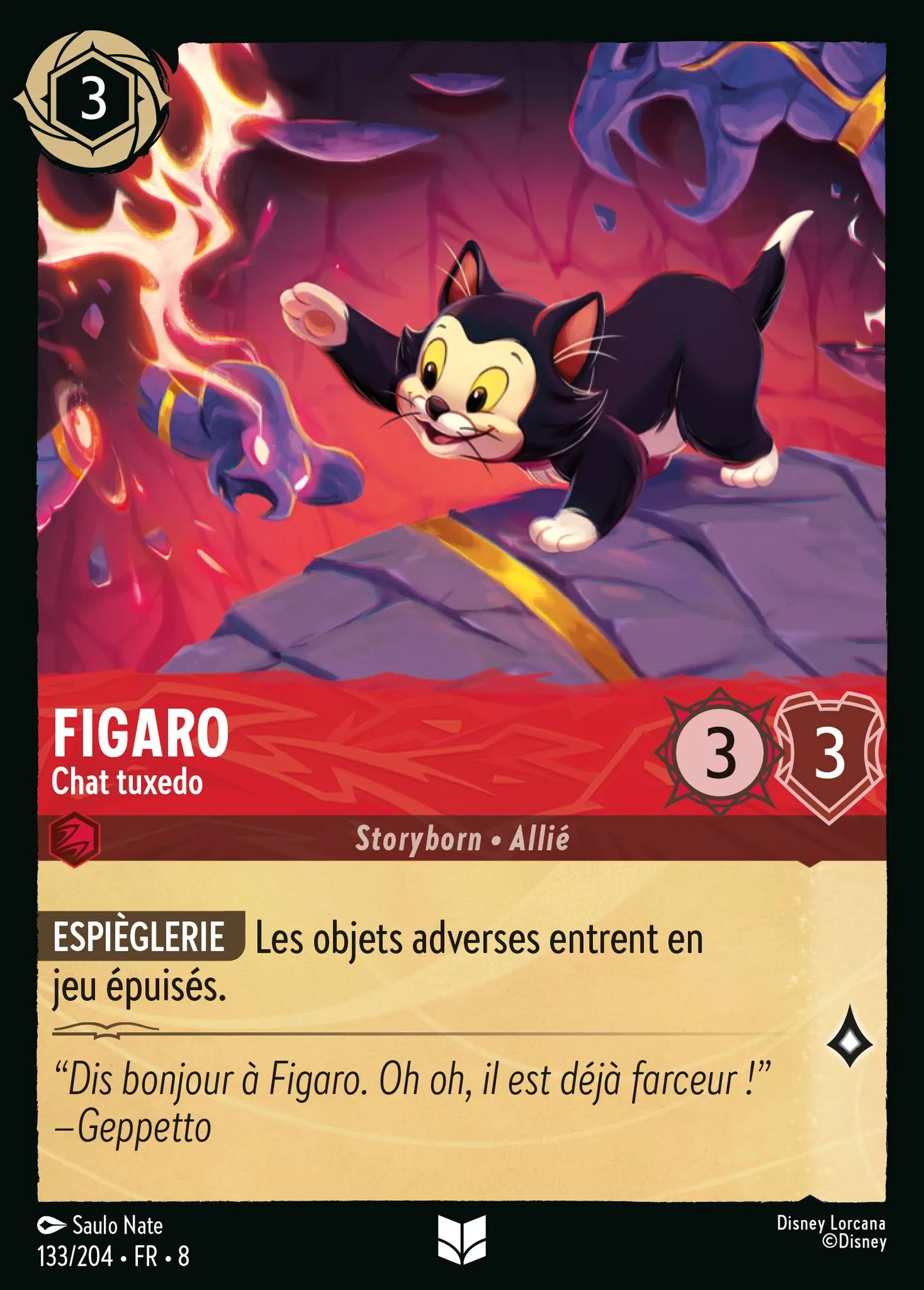Figaro - Chat tuxedo — The Reign of Jafar — Lorcana