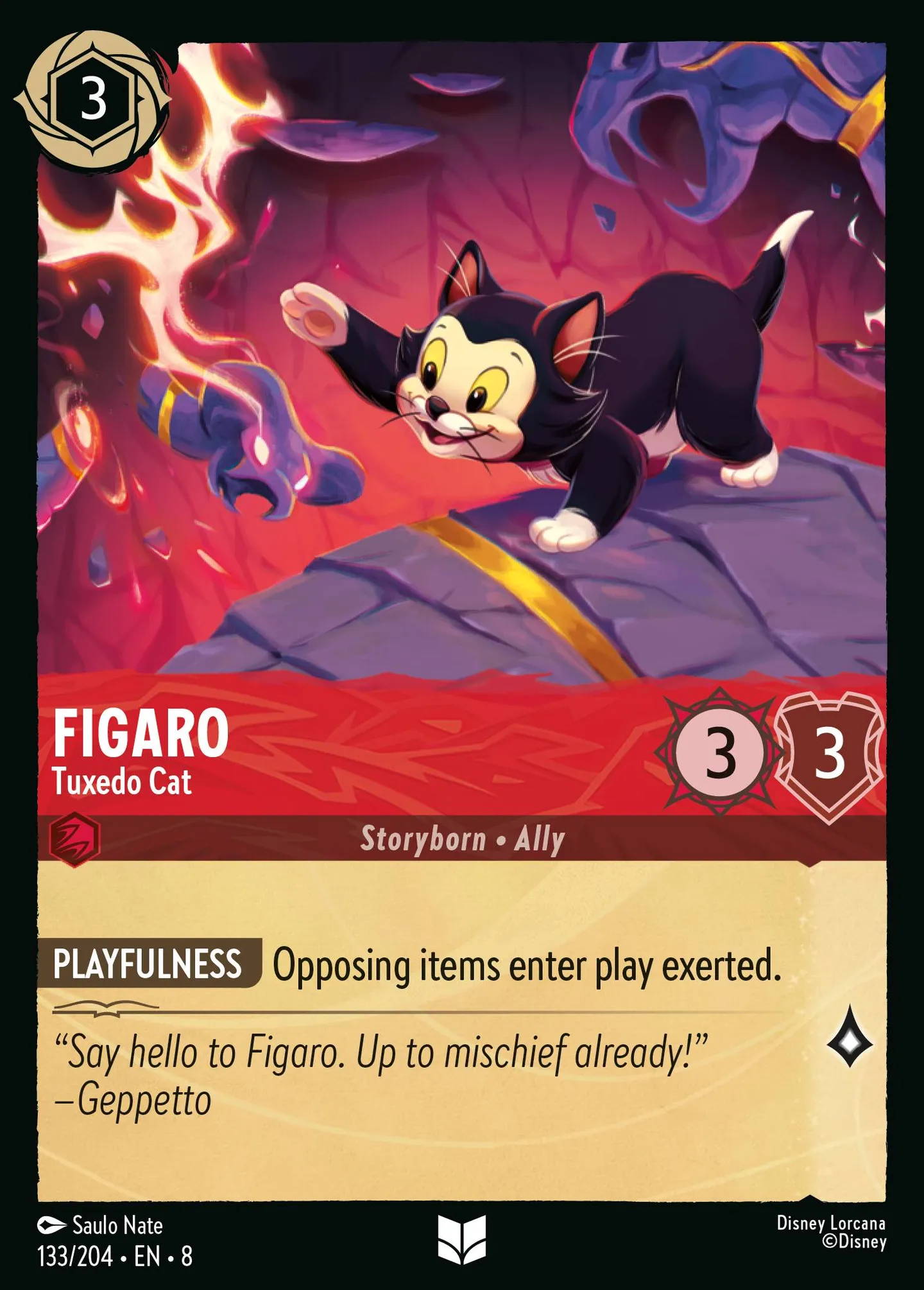 Figaro - Chat tuxedo — The Reign of Jafar — Lorcana