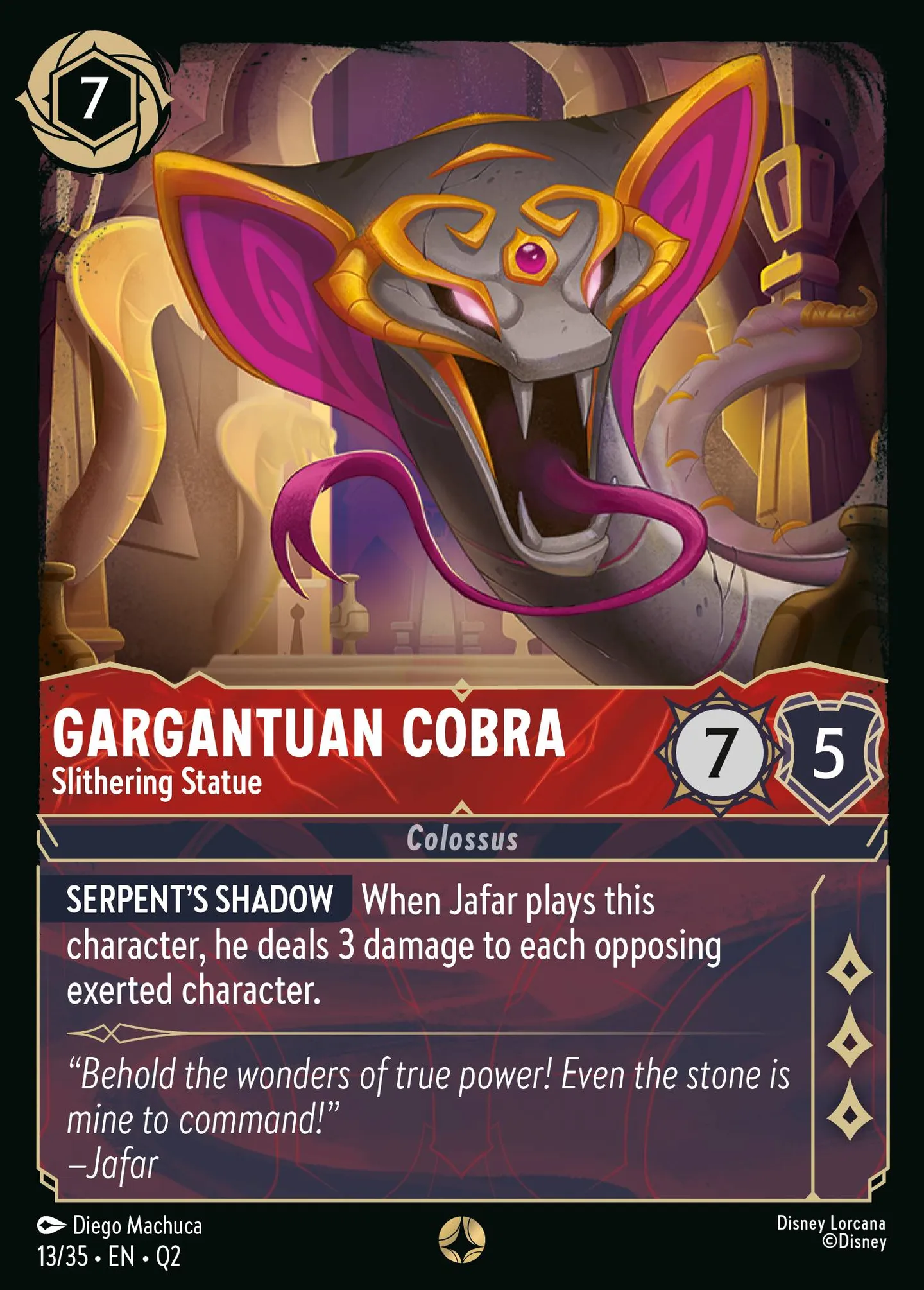 Gargantuan Cobra - Slithering Statue — Illumineer's Quest: Palace Heist — Lorcana