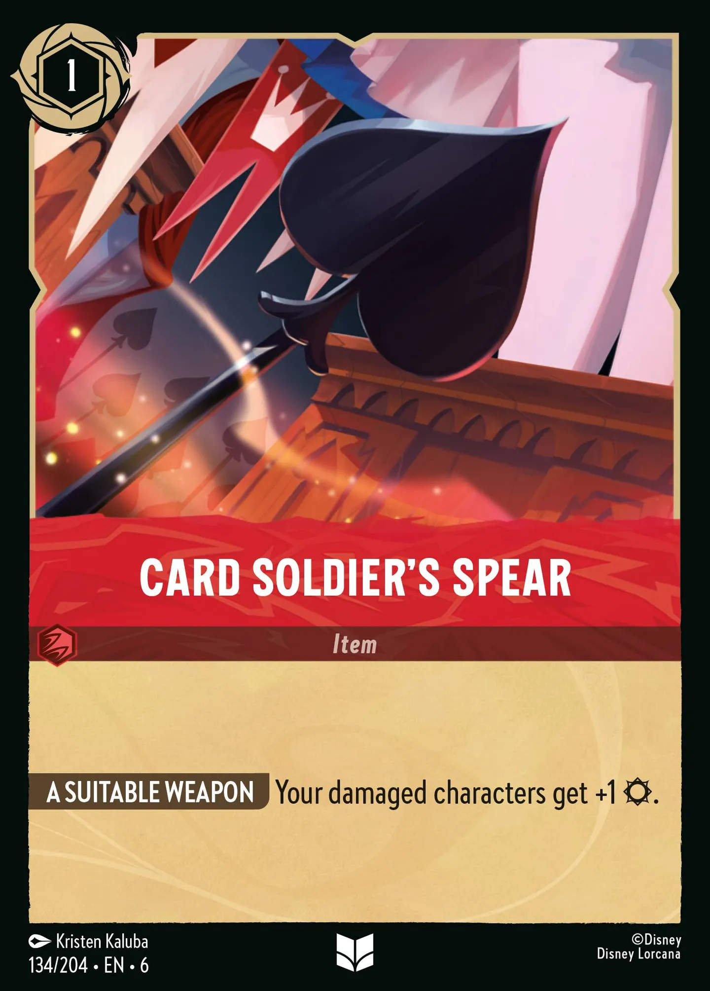 Card Soldier's Spear — Azurite Sea — Lorcana