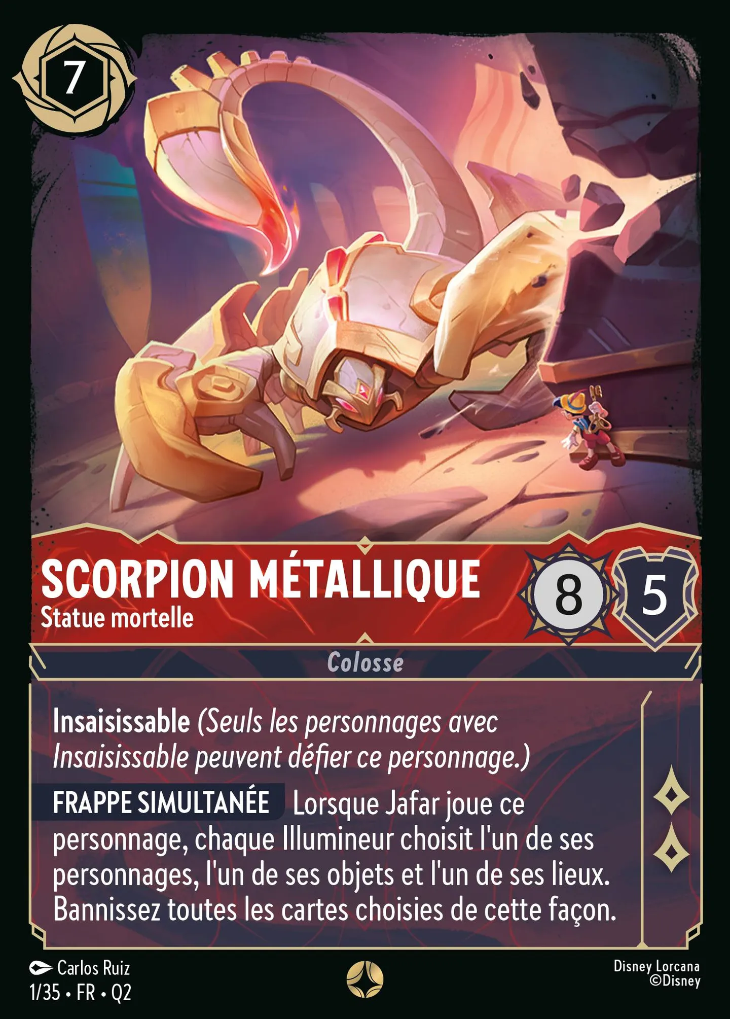 Scorpion métallique - Statue mortelle — Illumineer's Quest: Palace Heist — Lorcana