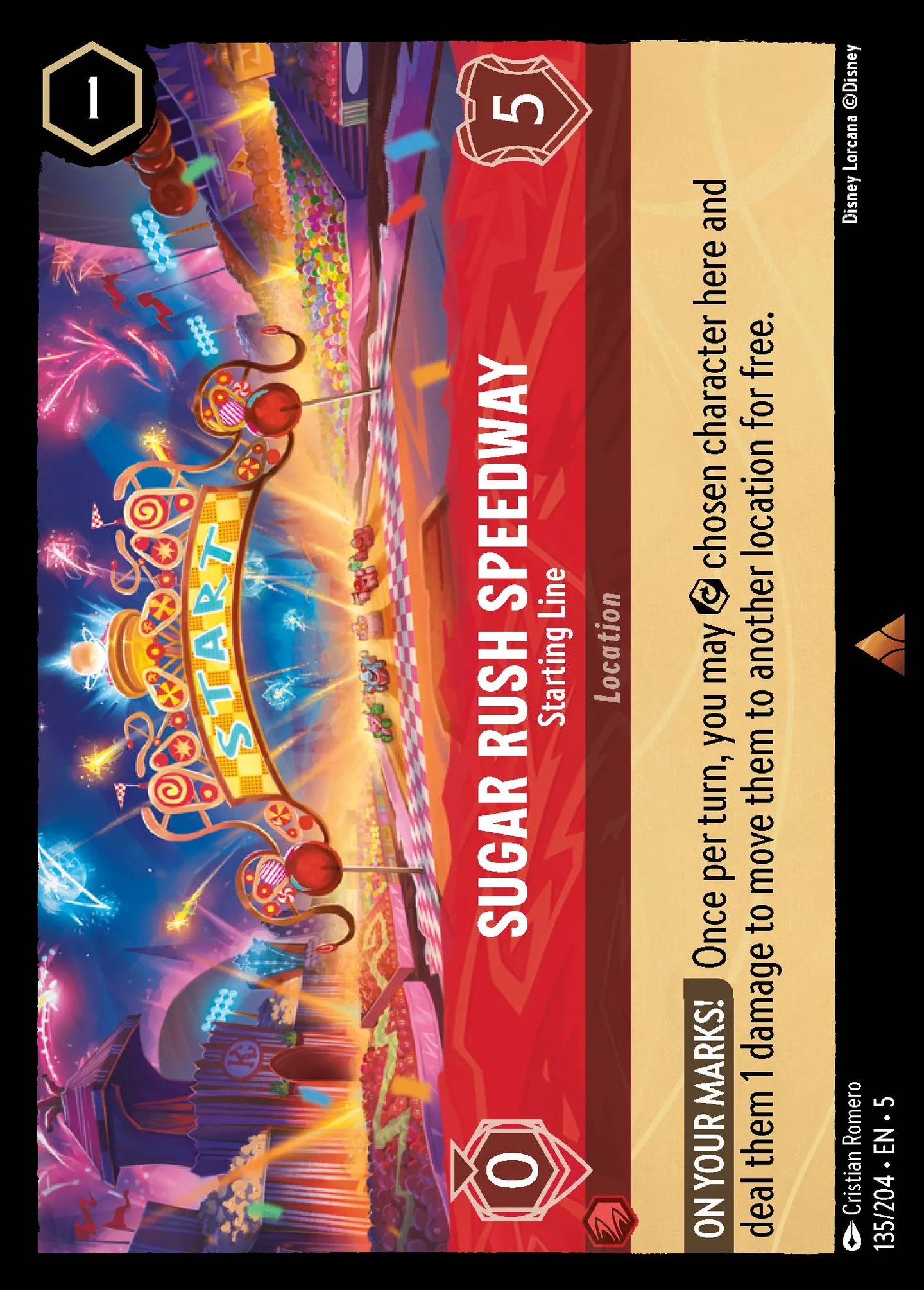 Sugar Rush Speedway - Starting Line — Shimmering Skies — Lorcana