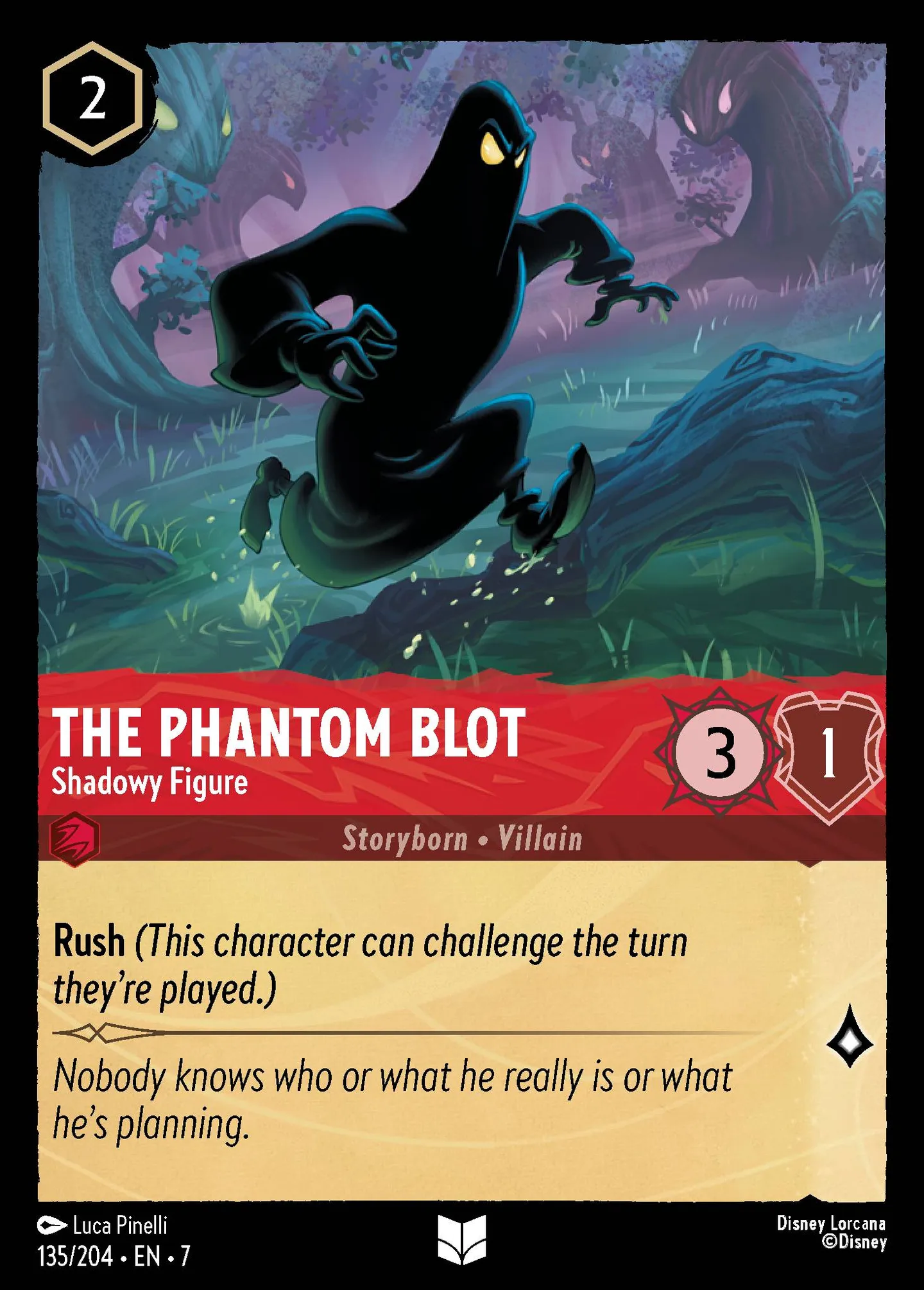 The Phantom Blot - Shadowy Figure — Archazia's Island — Lorcana