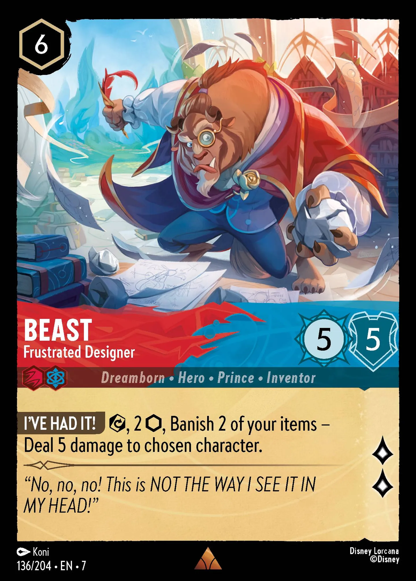 Beast - Frustrated Designer — Archazia's Island — Lorcana