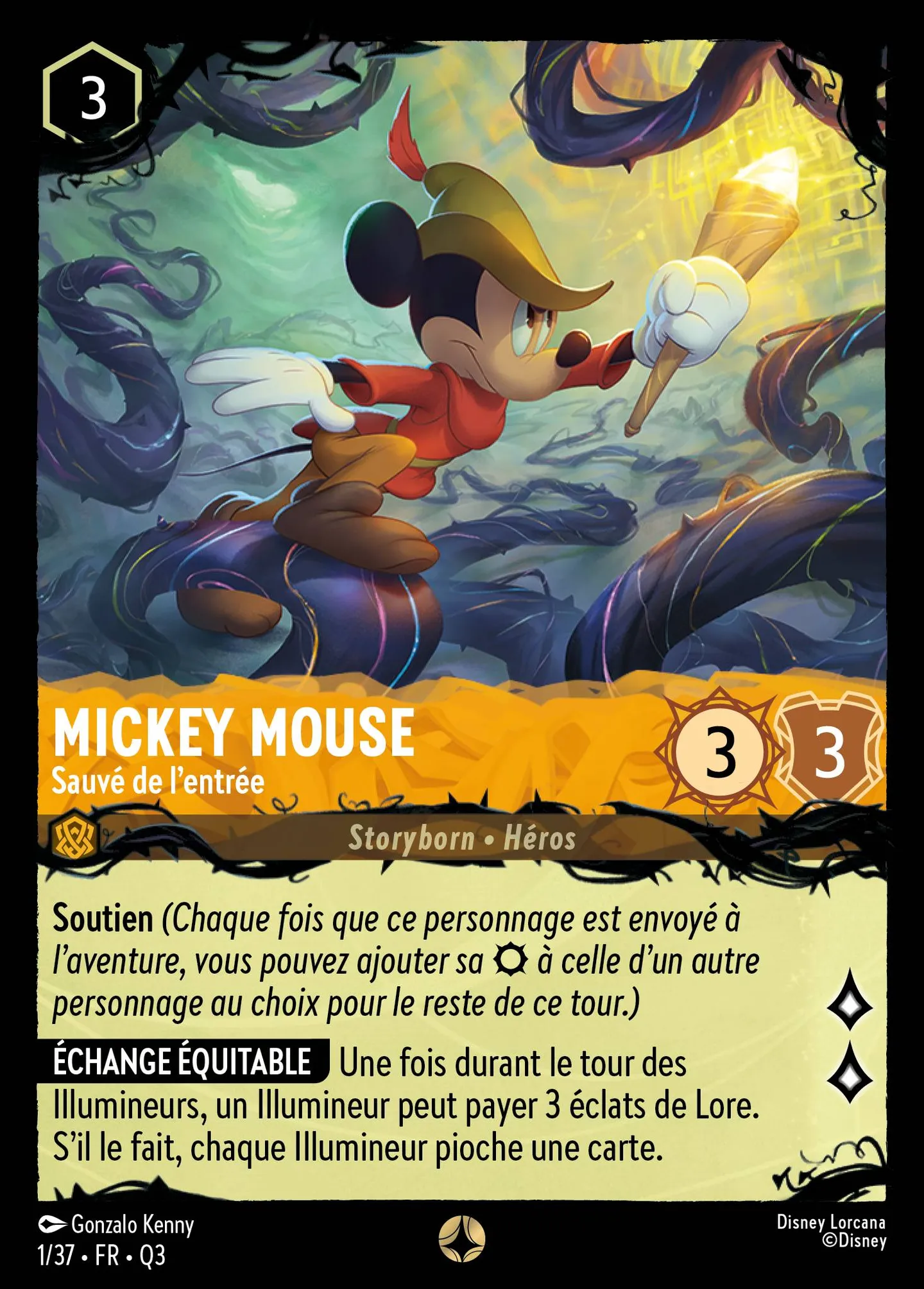 Mickey Mouse - Sauvé de l'entrée — Illumineer's Quest: The Great Hunny Rescue — Lorcana