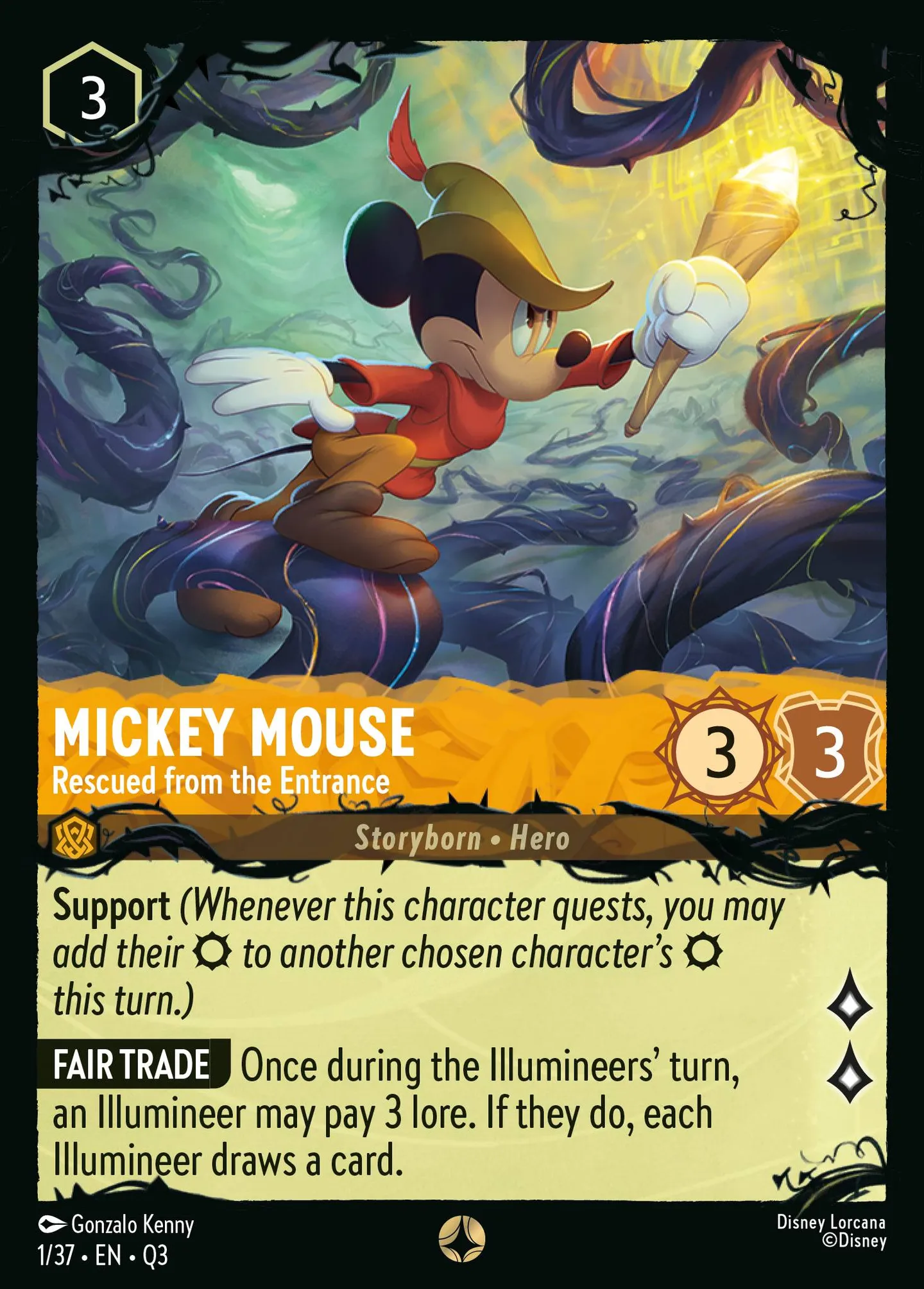 Mickey Mouse - Rescued from the Entrance — Illumineer's Quest: The Great Hunny Rescue — Lorcana