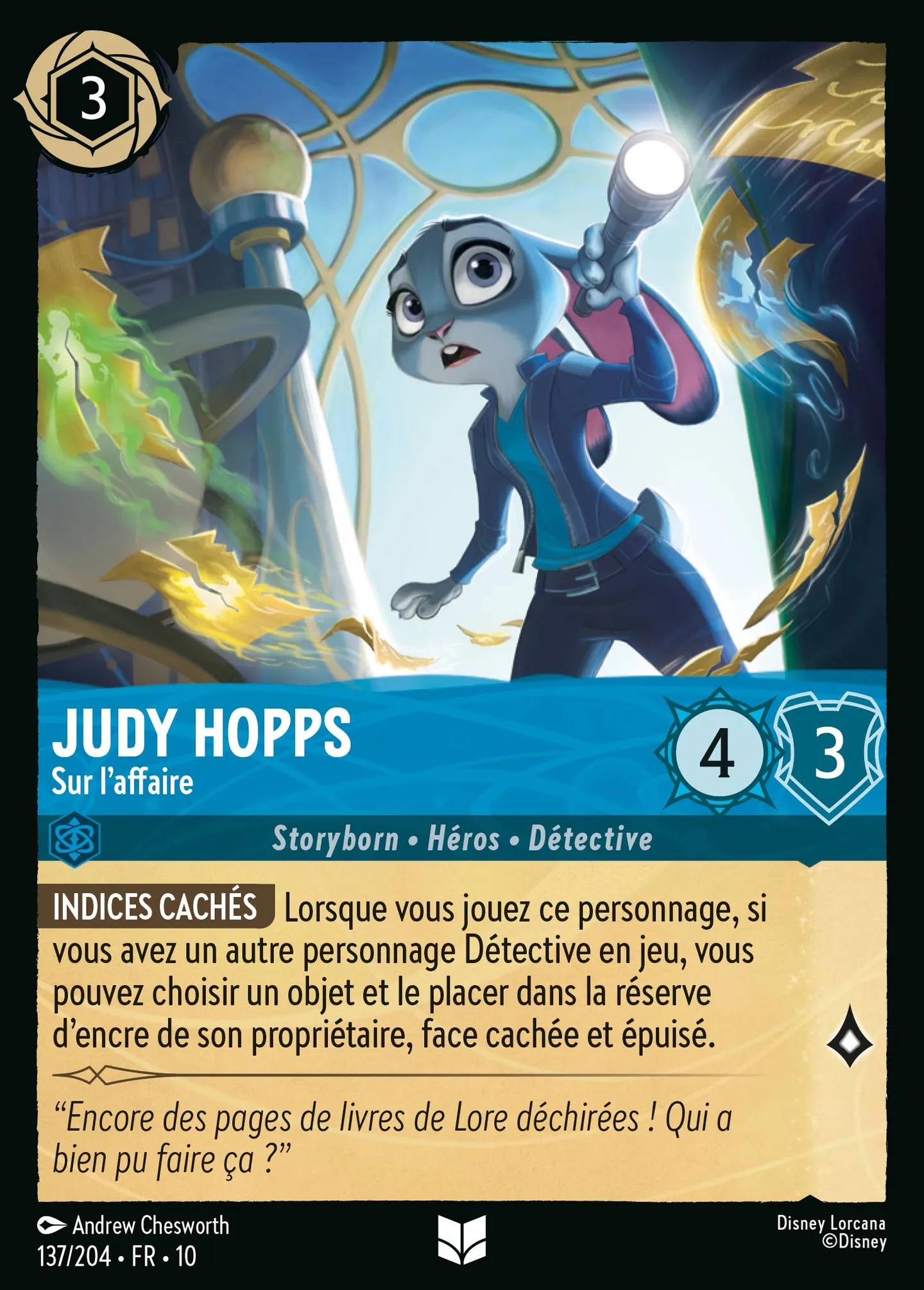 Judy Hopps - Sur l'affaire — Whispers in the Well — Lorcana