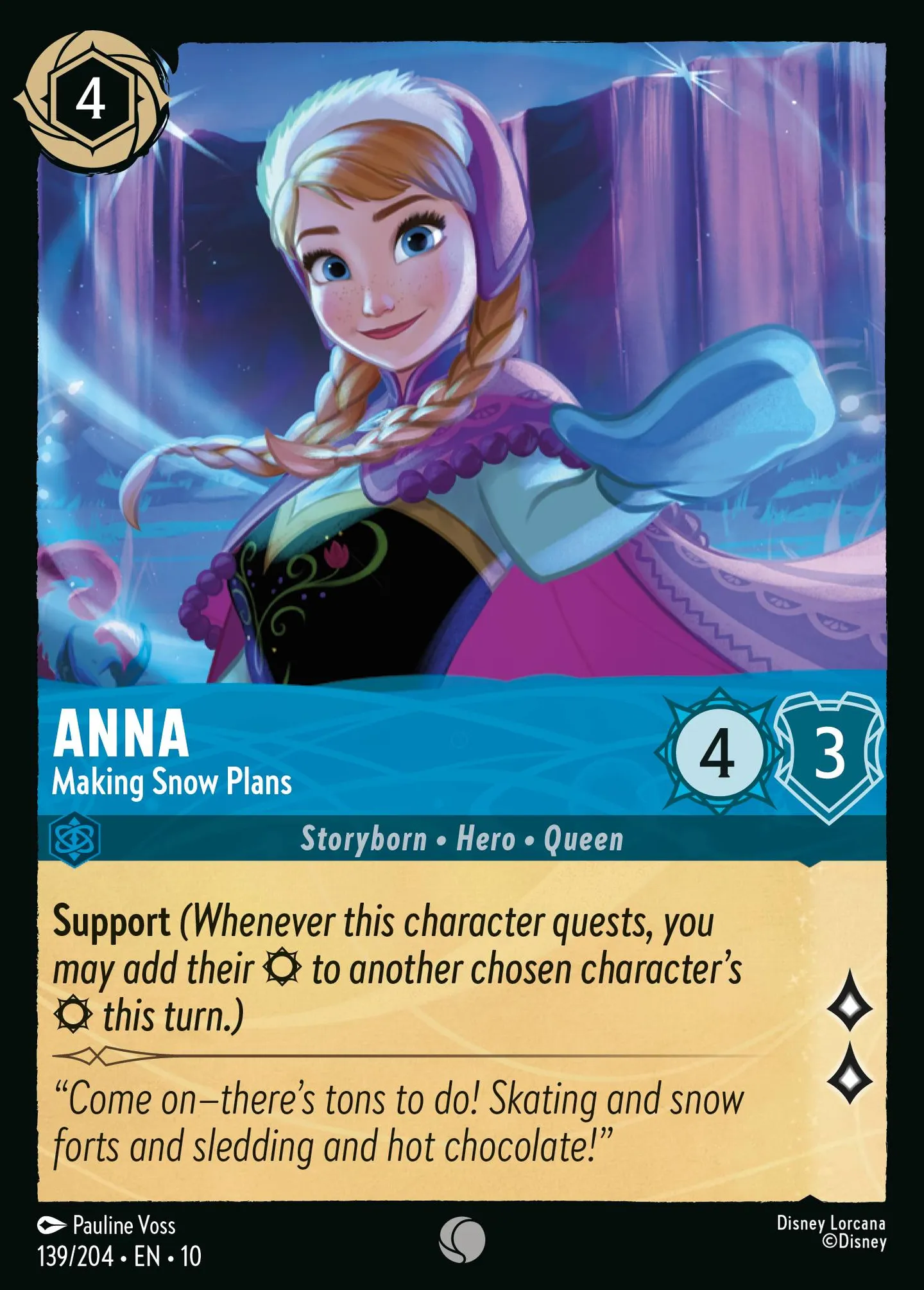 Anna - Planifie son hiver — Whispers in the Well — Lorcana