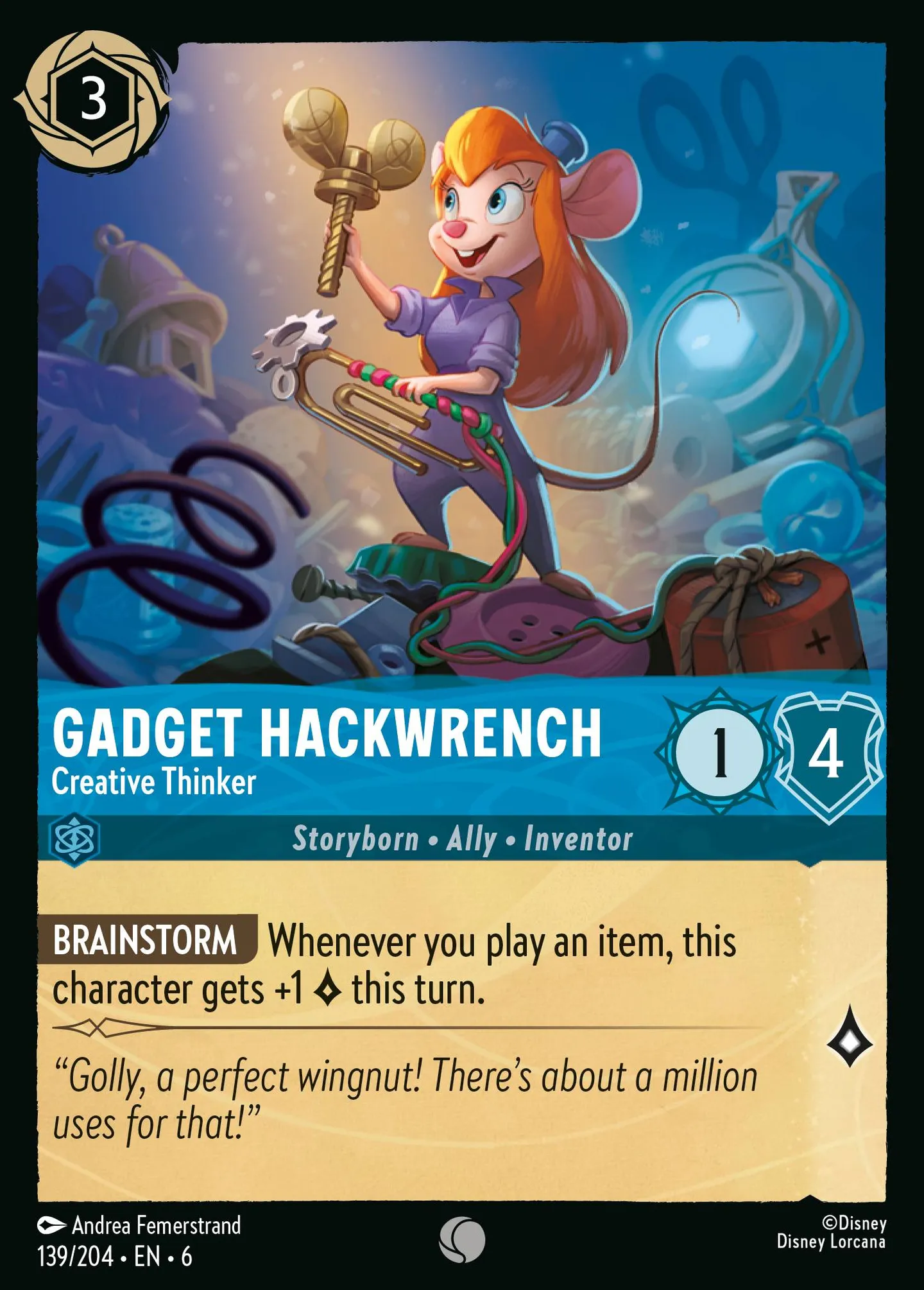 Gadget Hackwrench - Creative Thinker — Azurite Sea — Lorcana