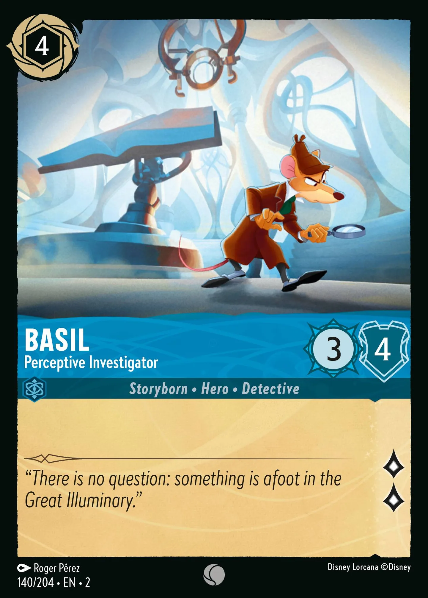 Basil - Perceptive Investigator — Rise of the Floodborn — Lorcana
