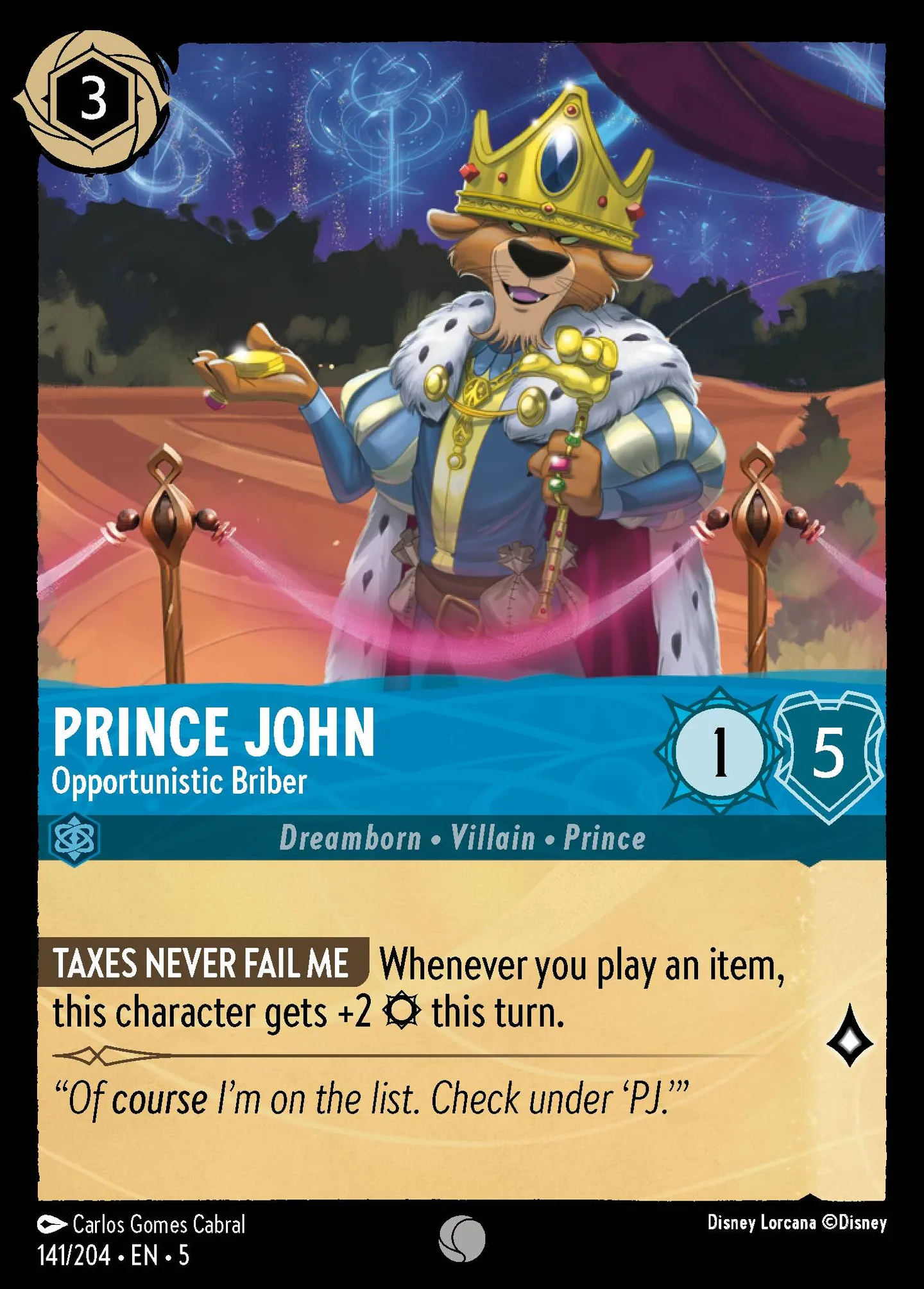 Prince Jean - Corrupteur opportuniste — Shimmering Skies — Lorcana