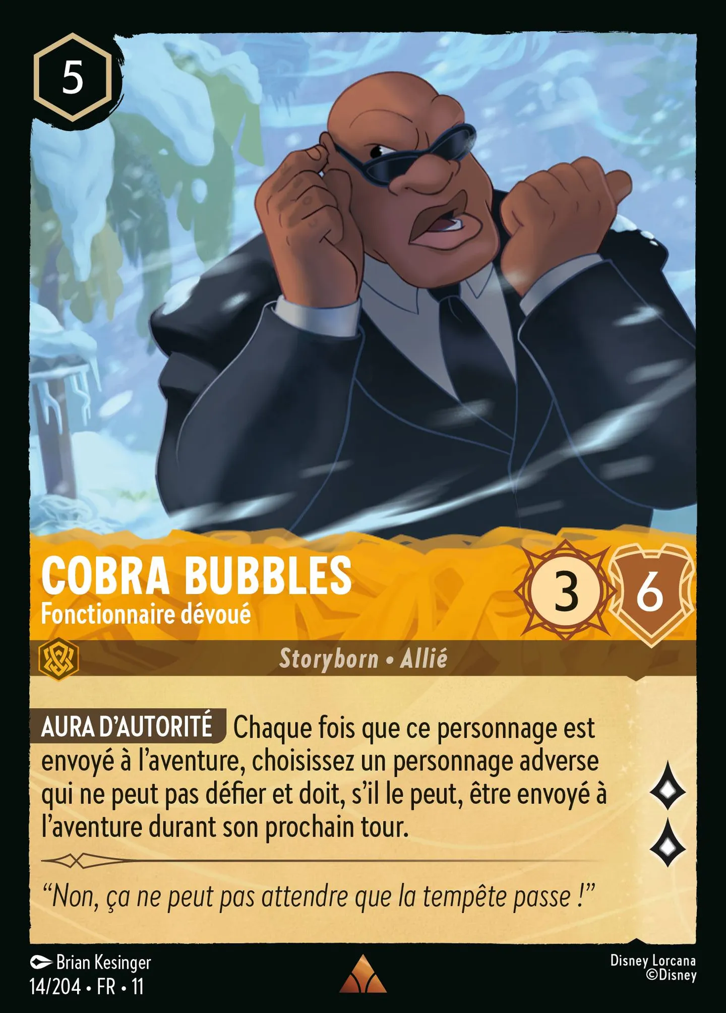 Cobra Bubbles - Fonctionnaire dévoué — Winterspell — Lorcana