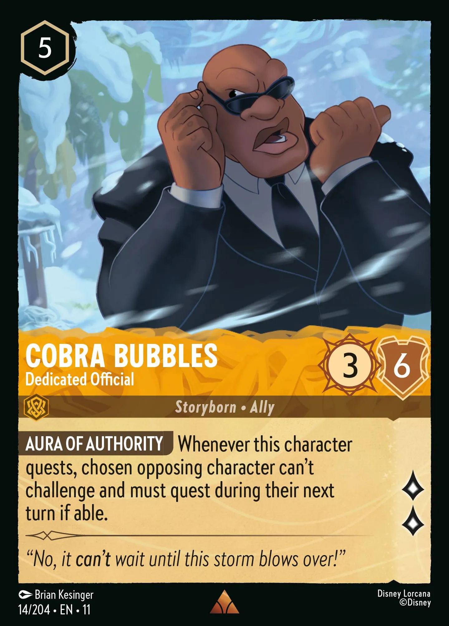 Cobra Bubbles - Fonctionnaire dévoué — Winterspell — Lorcana