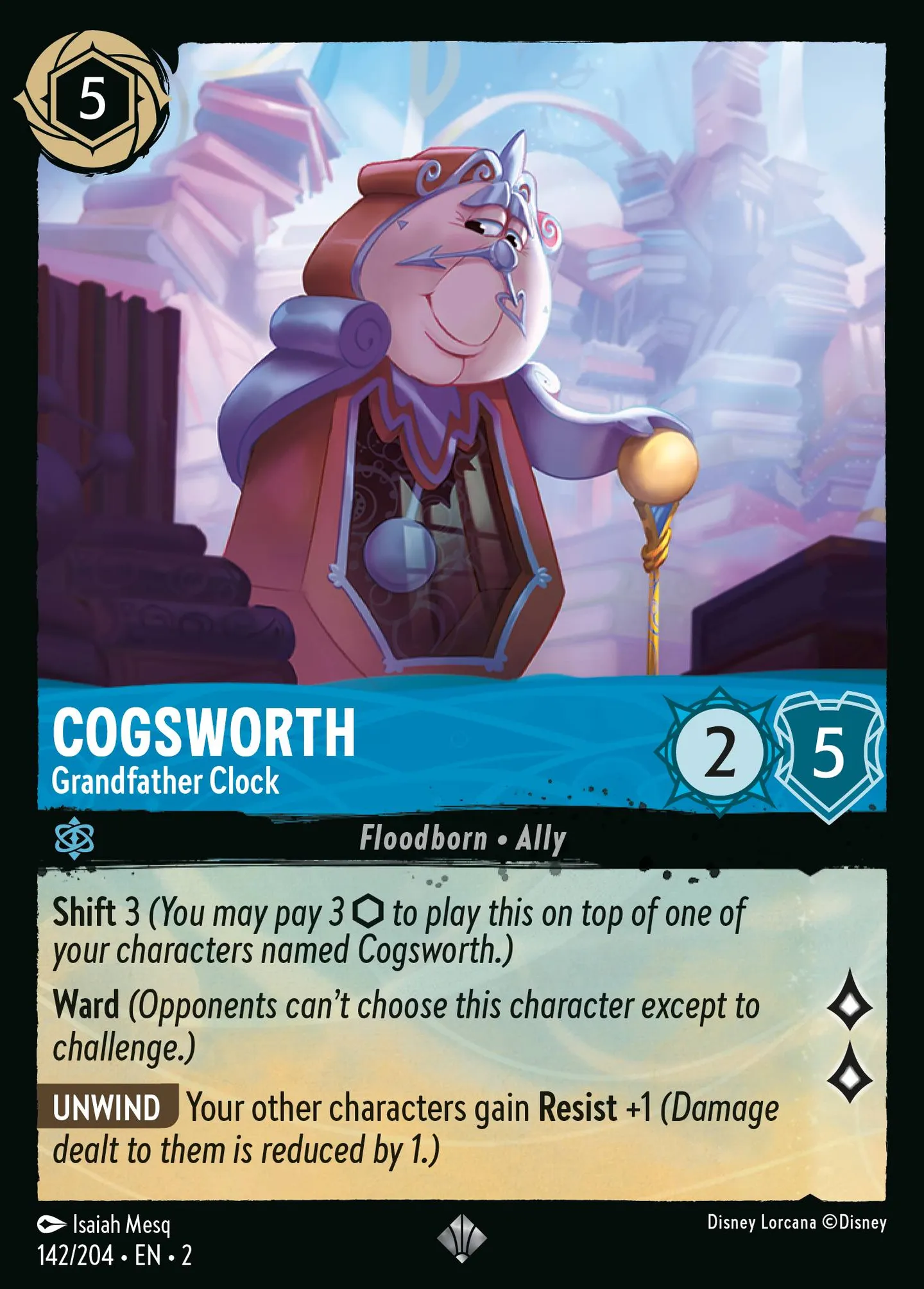 Cogsworth - Grandfather Clock — Rise of the Floodborn — Lorcana