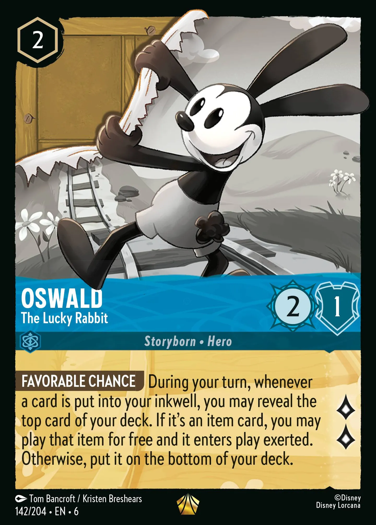 Oswald - The Lucky Rabbit — Azurite Sea — Lorcana