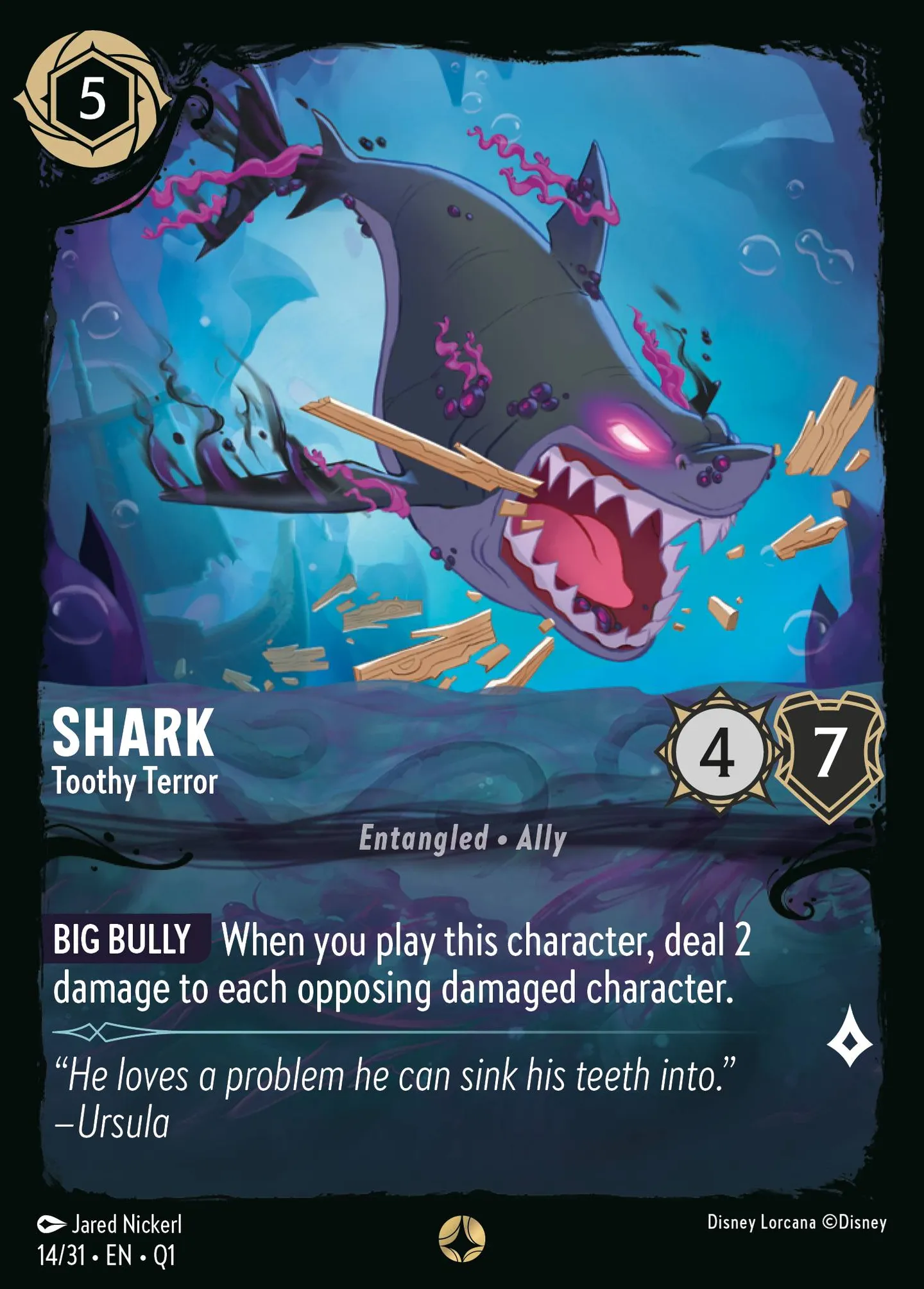 Shark - Toothy Terror — Illumineer's Quest: Deep Trouble — Lorcana
