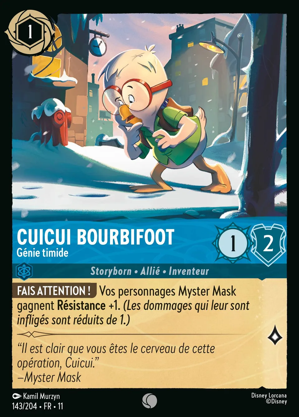 Cuicui Bourbifoot - Génie timide from Winterspell - Lorcana