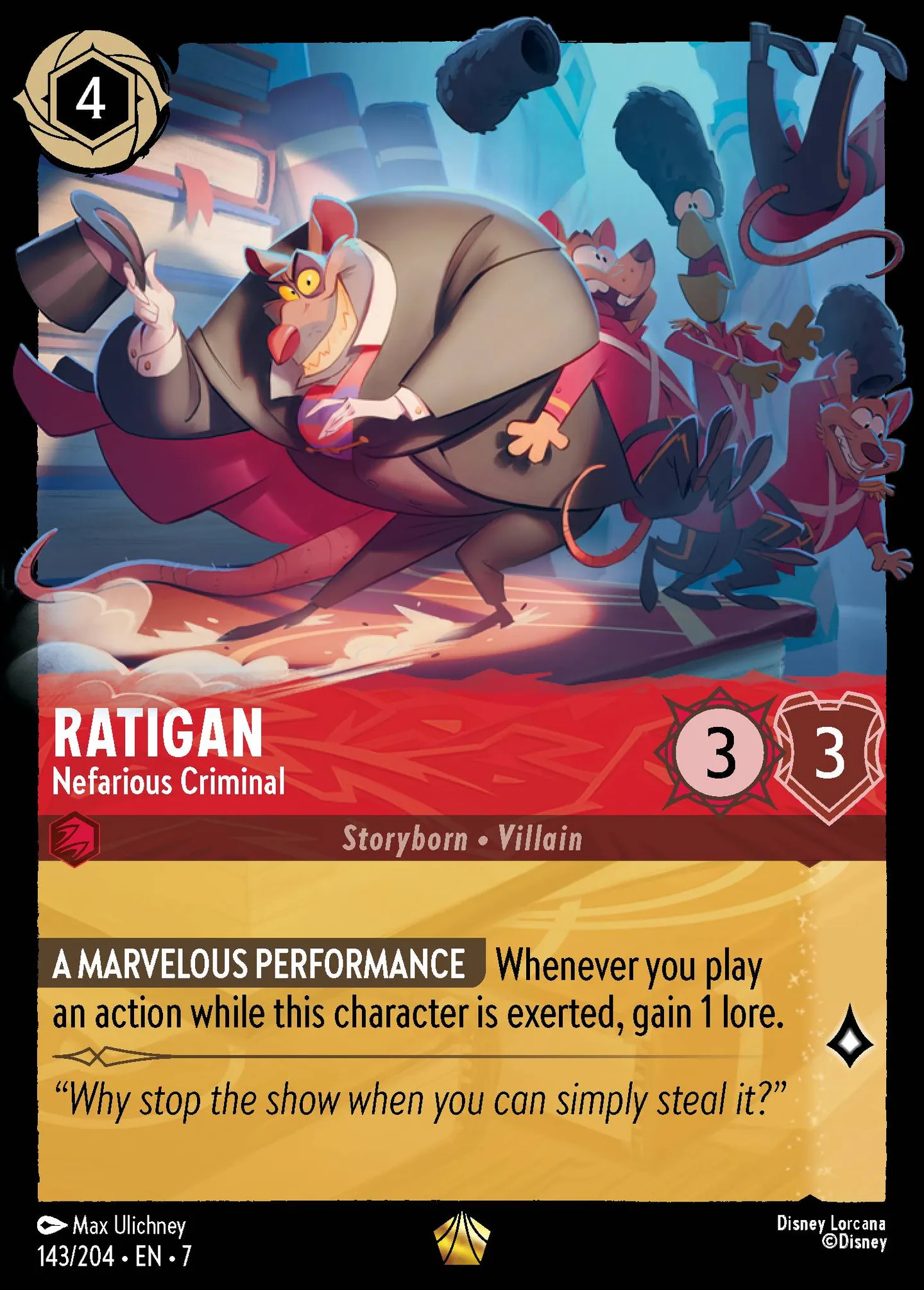 Ratigan - Criminel néfaste — Archazia's Island — Lorcana