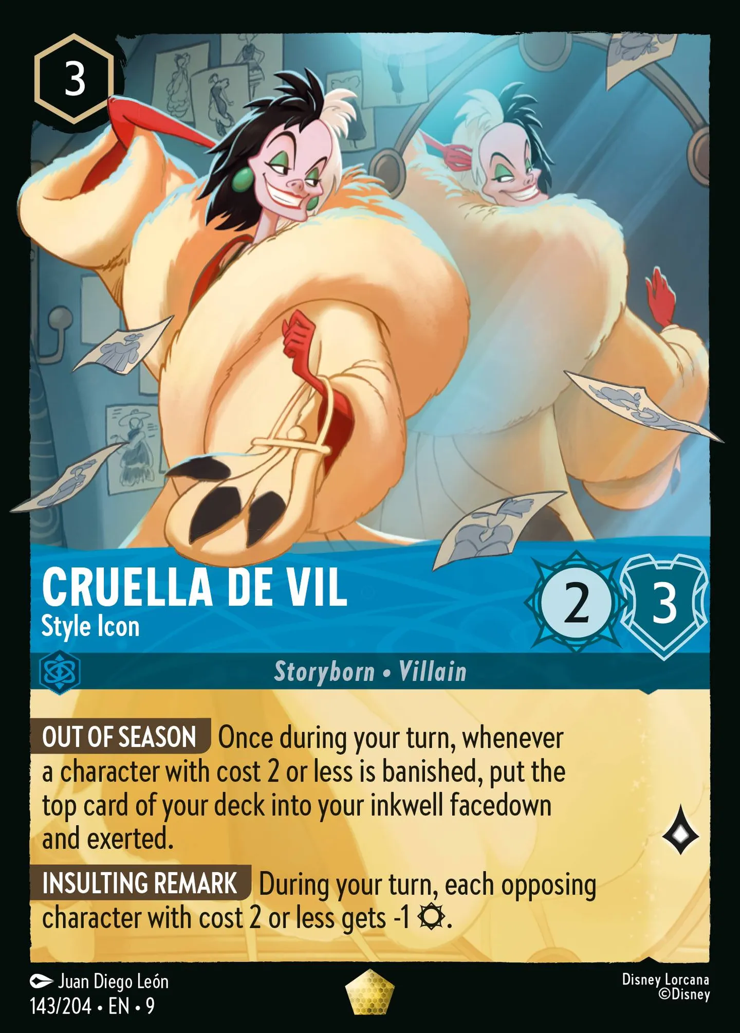 Cruella De Vil - Style Icon — Fabled — Lorcana