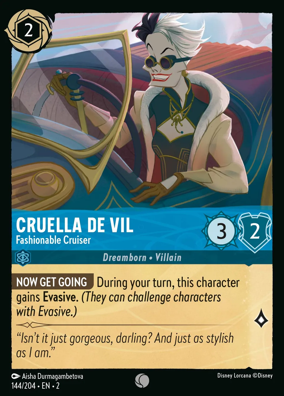 Cruella De Vil - Fashionable Cruiser from Rise of the Floodborn - Lorcana