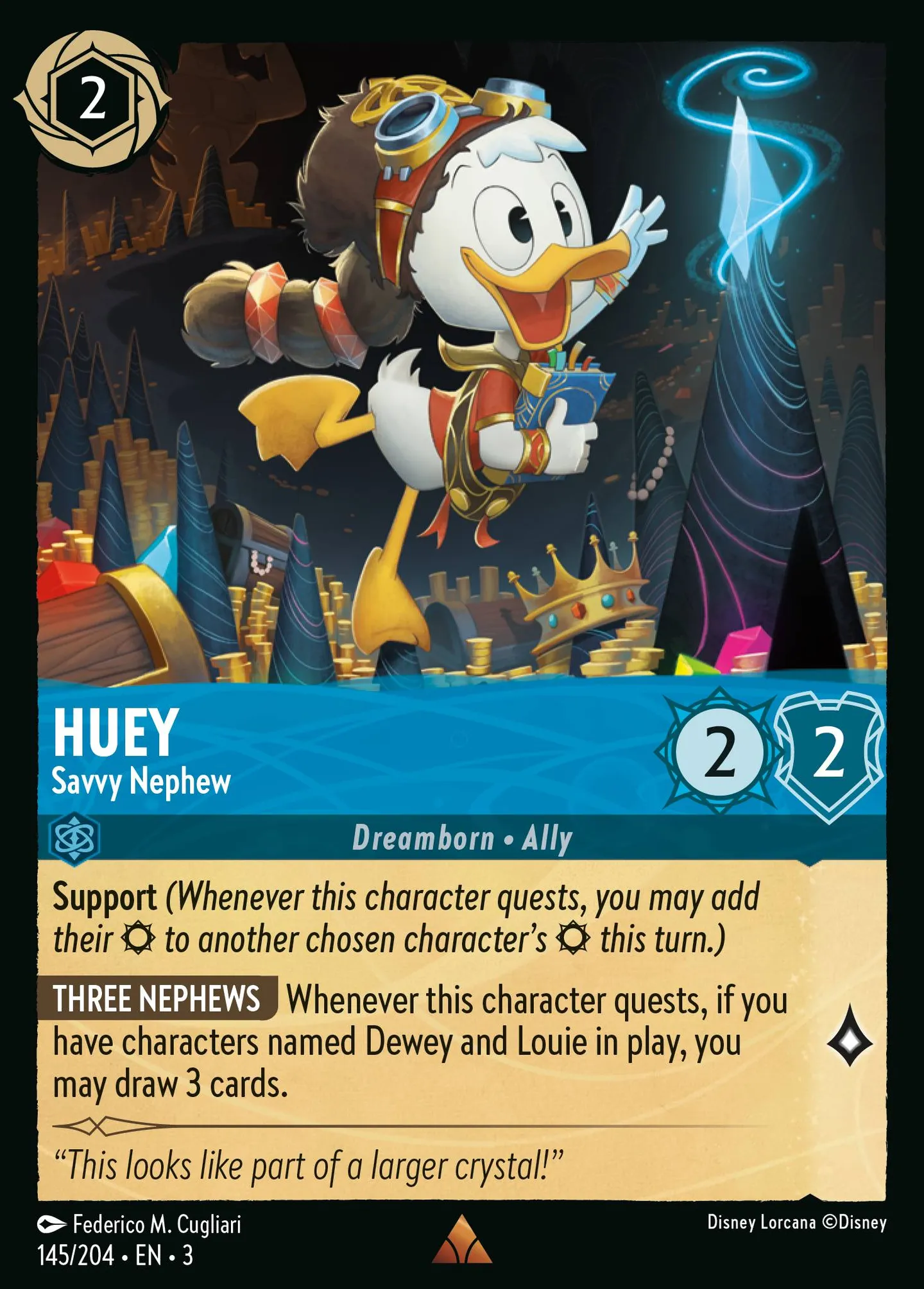 Huey - Savvy Nephew — Into the Inklands — Lorcana