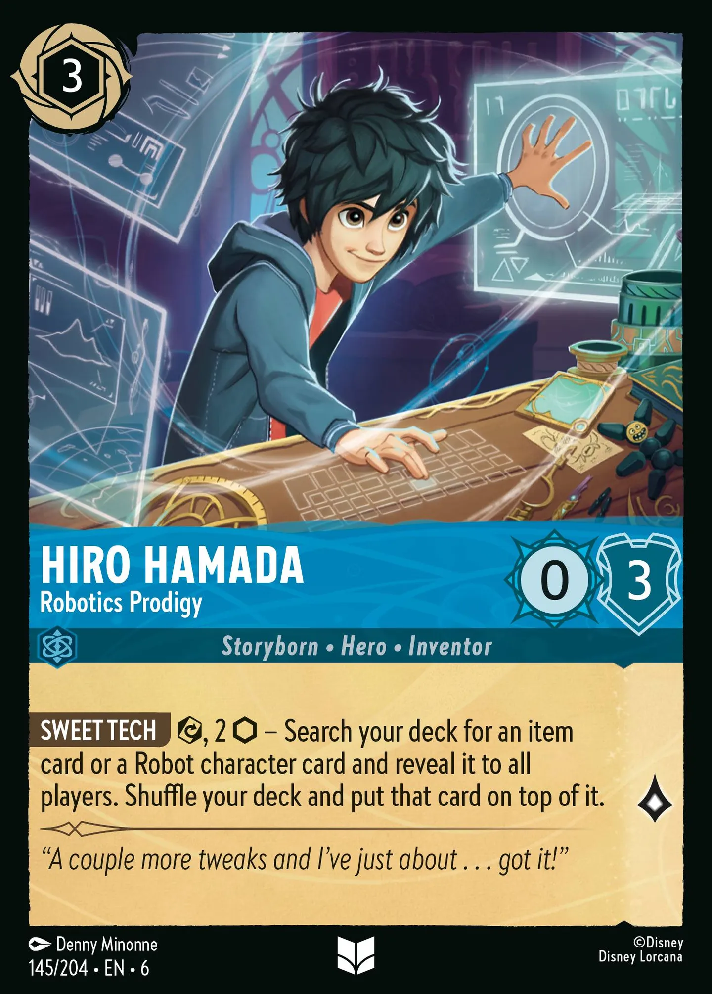 Hiro Hamada - Robotics Prodigy — Azurite Sea — Lorcana