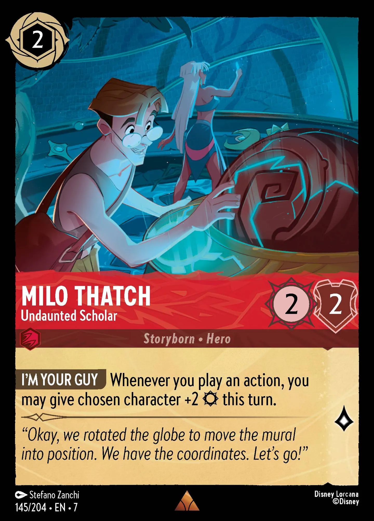 Milo Thatch - Undaunted Scholar — Archazia's Island — Lorcana
