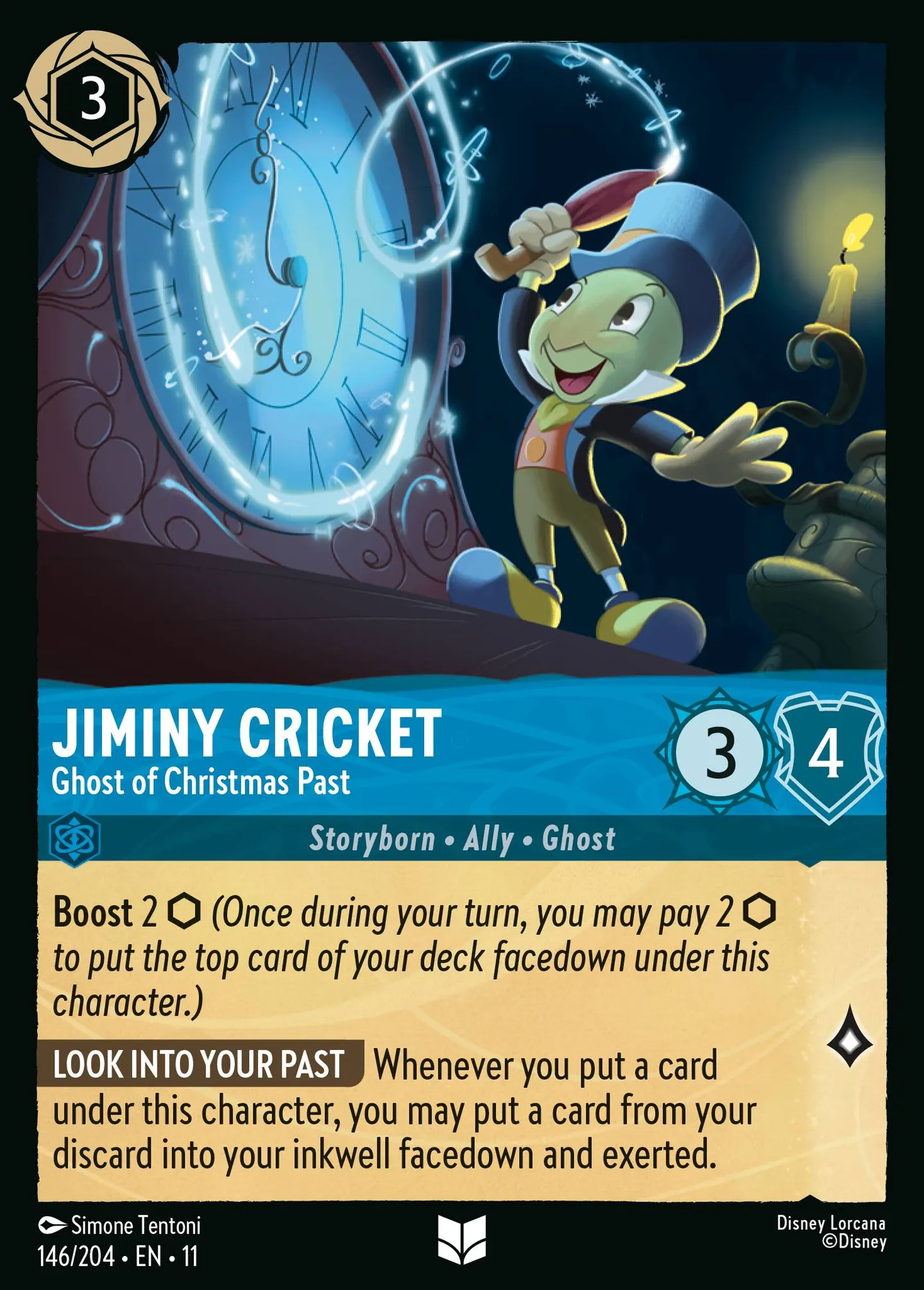 Jiminy Cricket - Ghost of Christmas Past — Winterspell — Lorcana