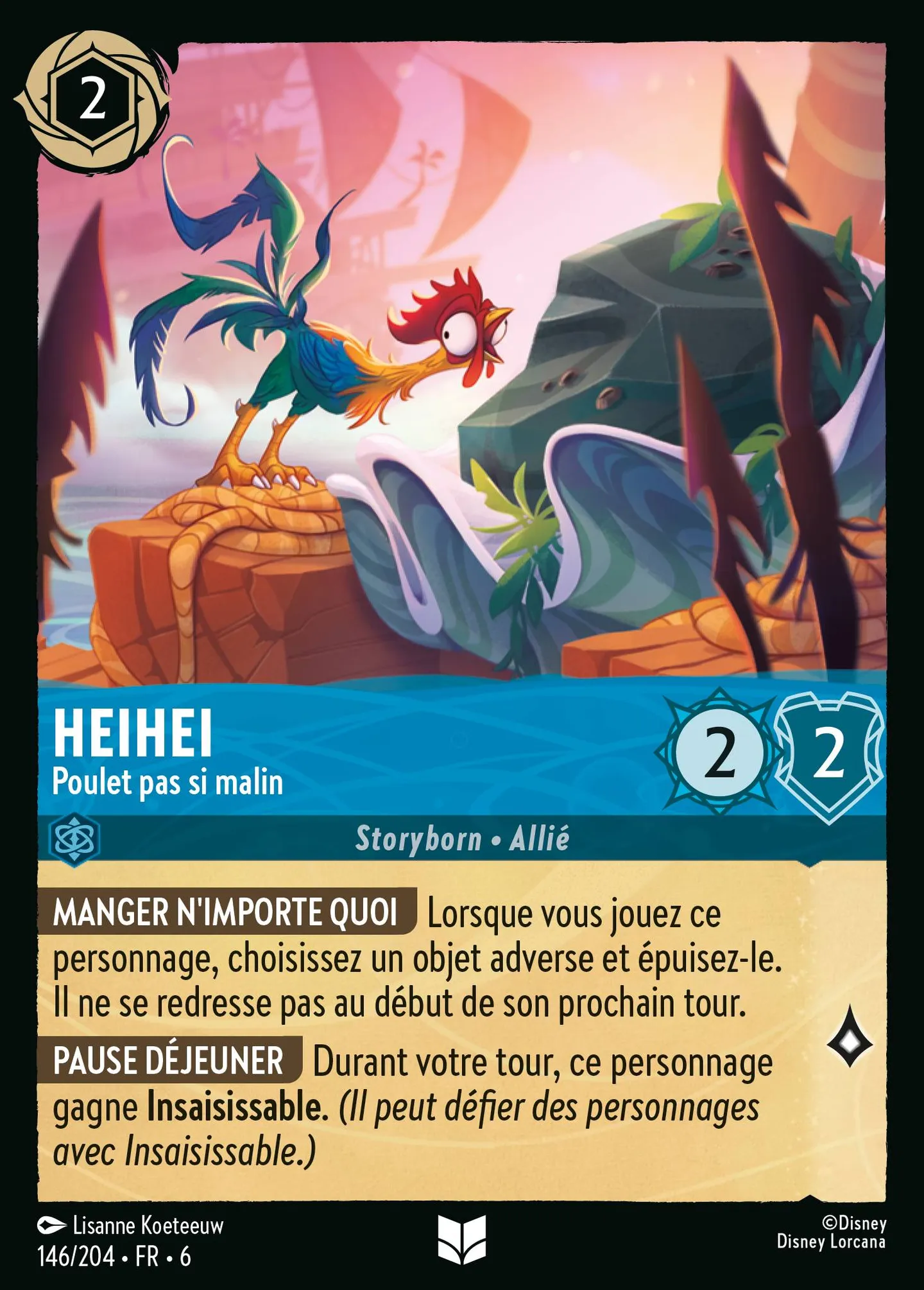 Heihei - Poulet pas si malin — Azurite Sea — Lorcana