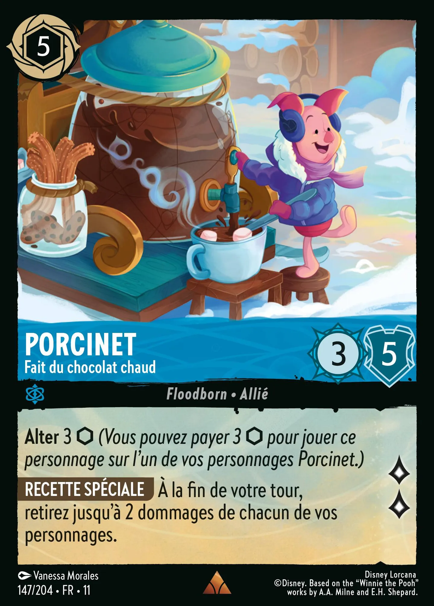 Porcinet - Fait du chocolat chaud — Winterspell — Lorcana