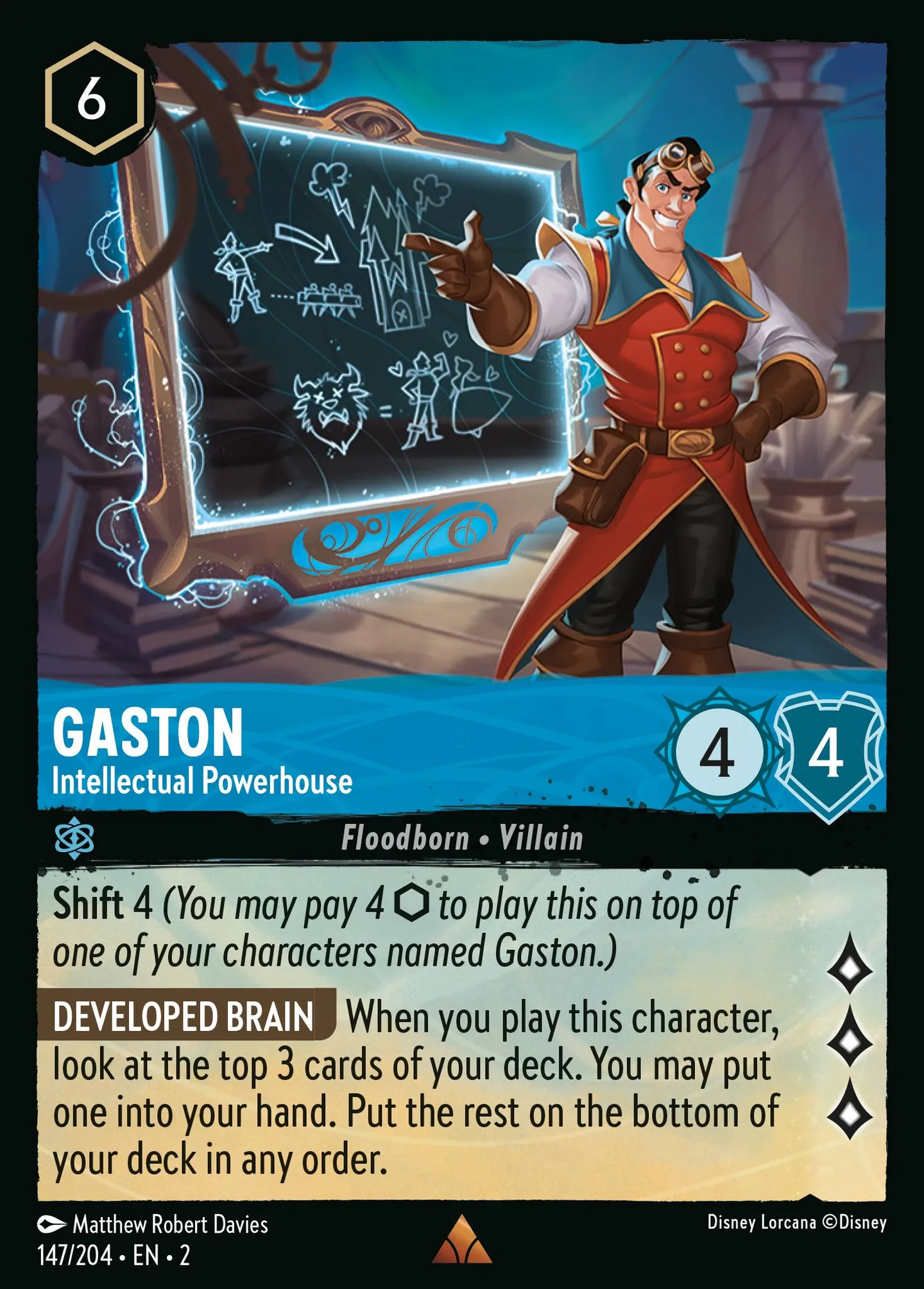 Gaston - Intellectual Powerhouse — Rise of the Floodborn — Lorcana