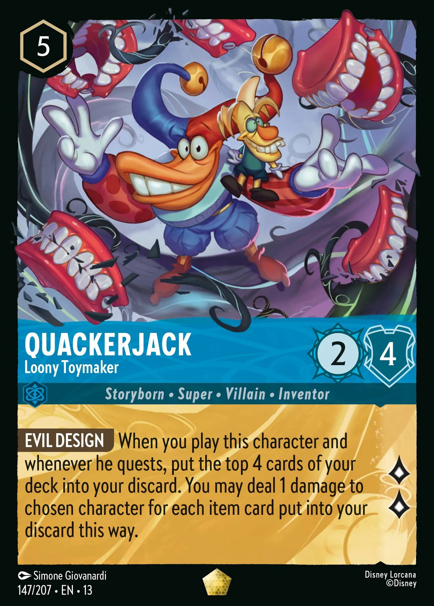 Quackerjack - Loony Toymaker — Attack of the Vine! — Lorcana