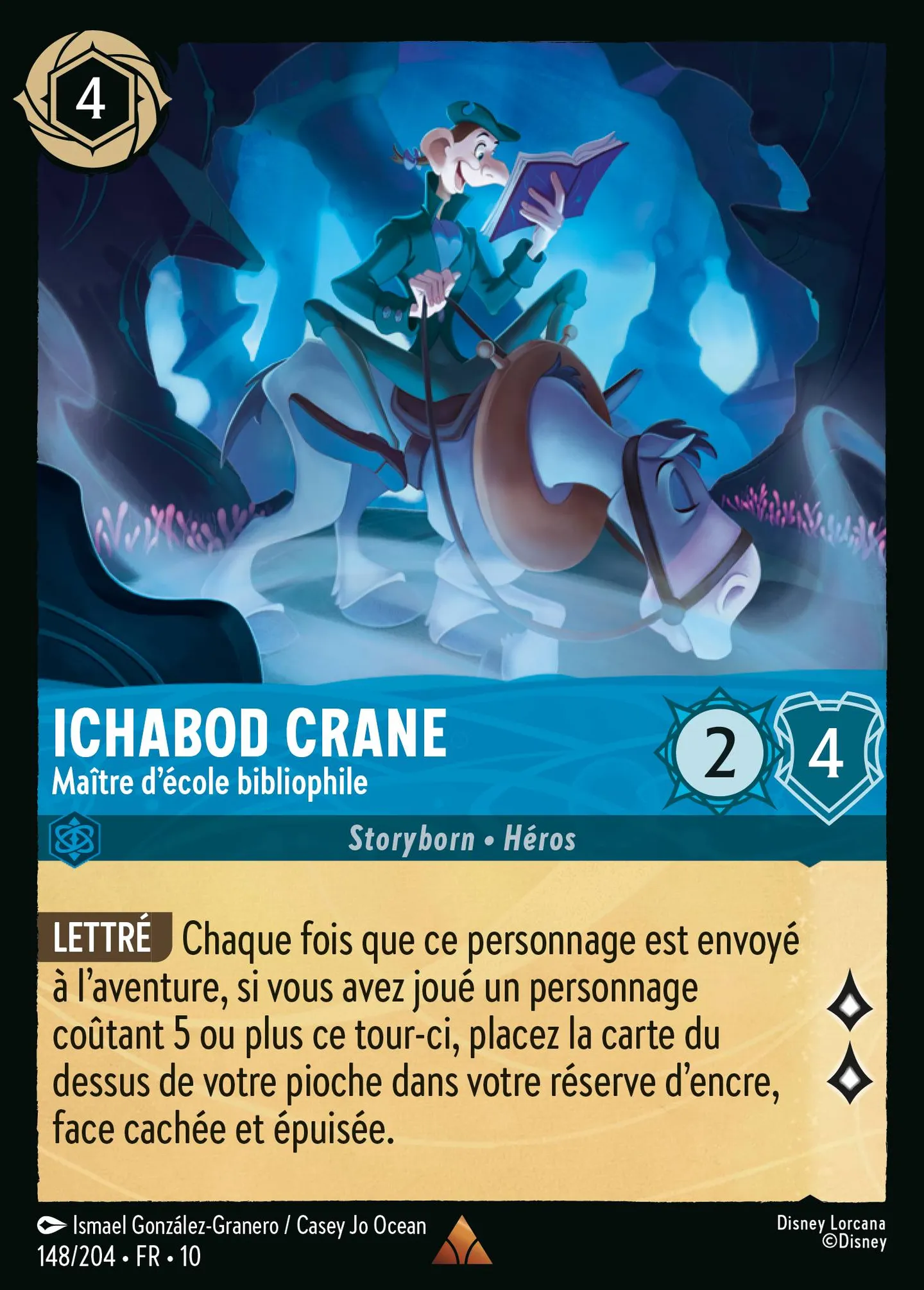 Ichabod Crane - Maître d'école bibliophile — Whispers in the Well — Lorcana