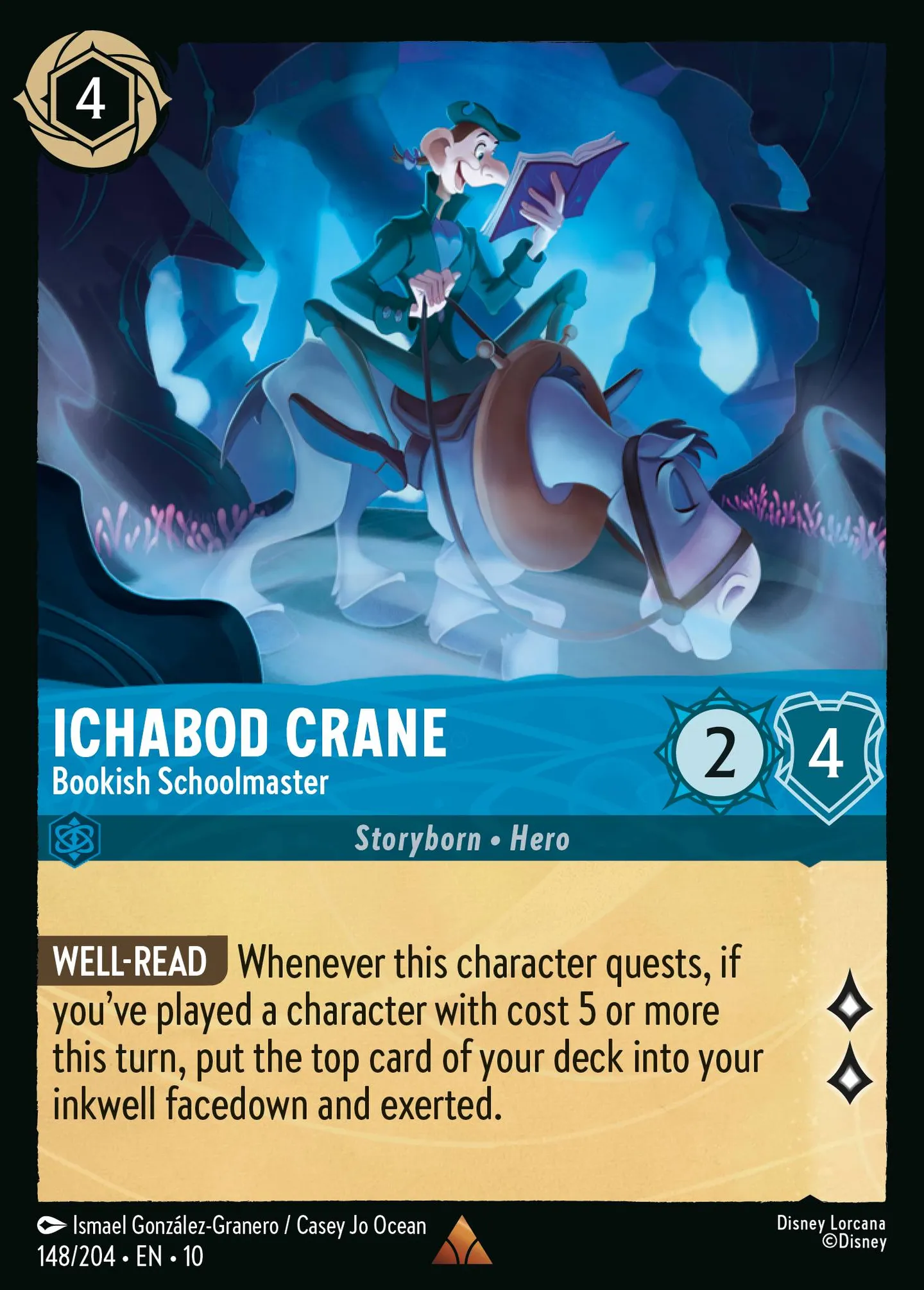Ichabod Crane - Bookish Schoolmaster — Whispers in the Well — Lorcana