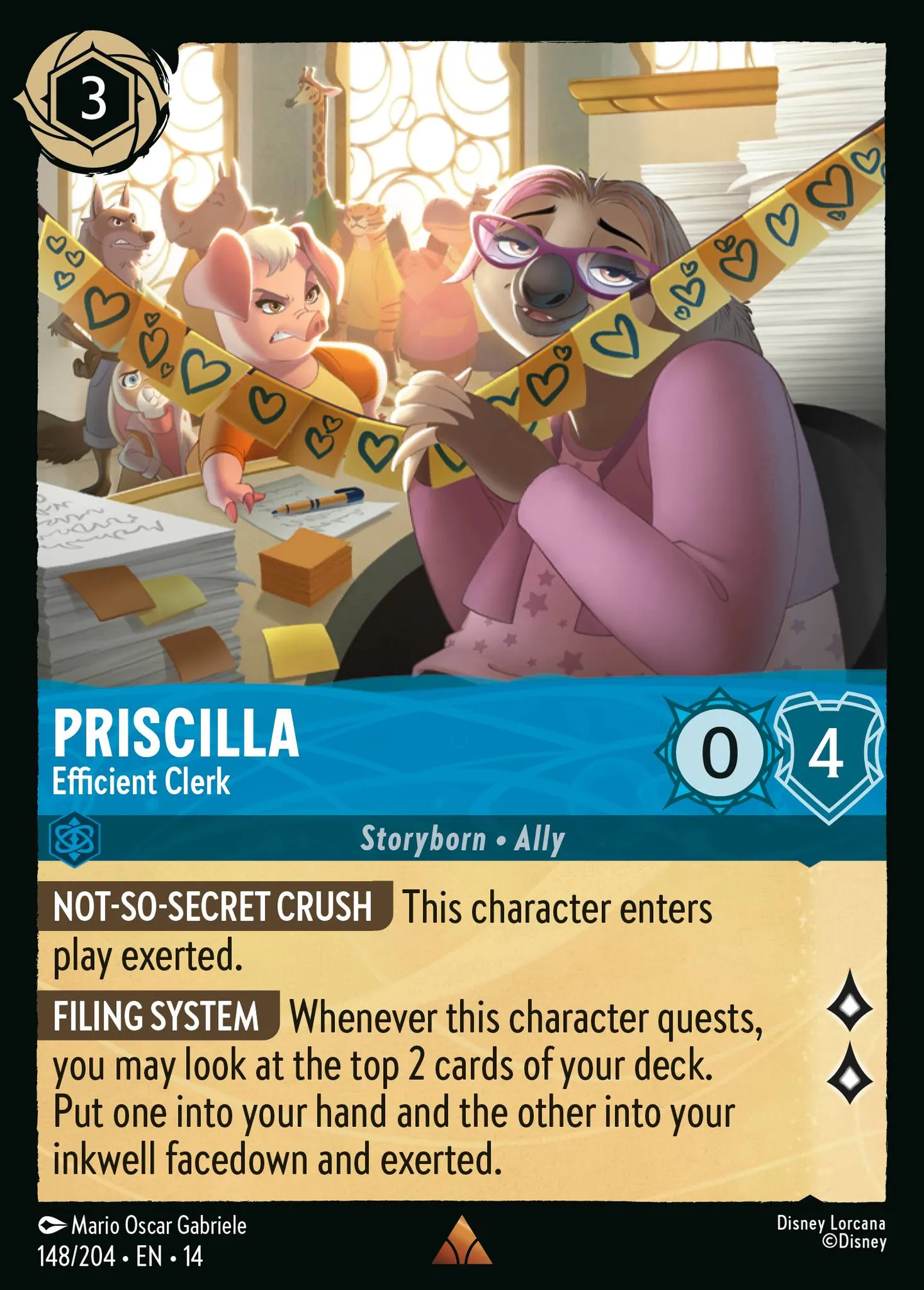Priscilla - Efficient Clerk — Hyperia City — Lorcana