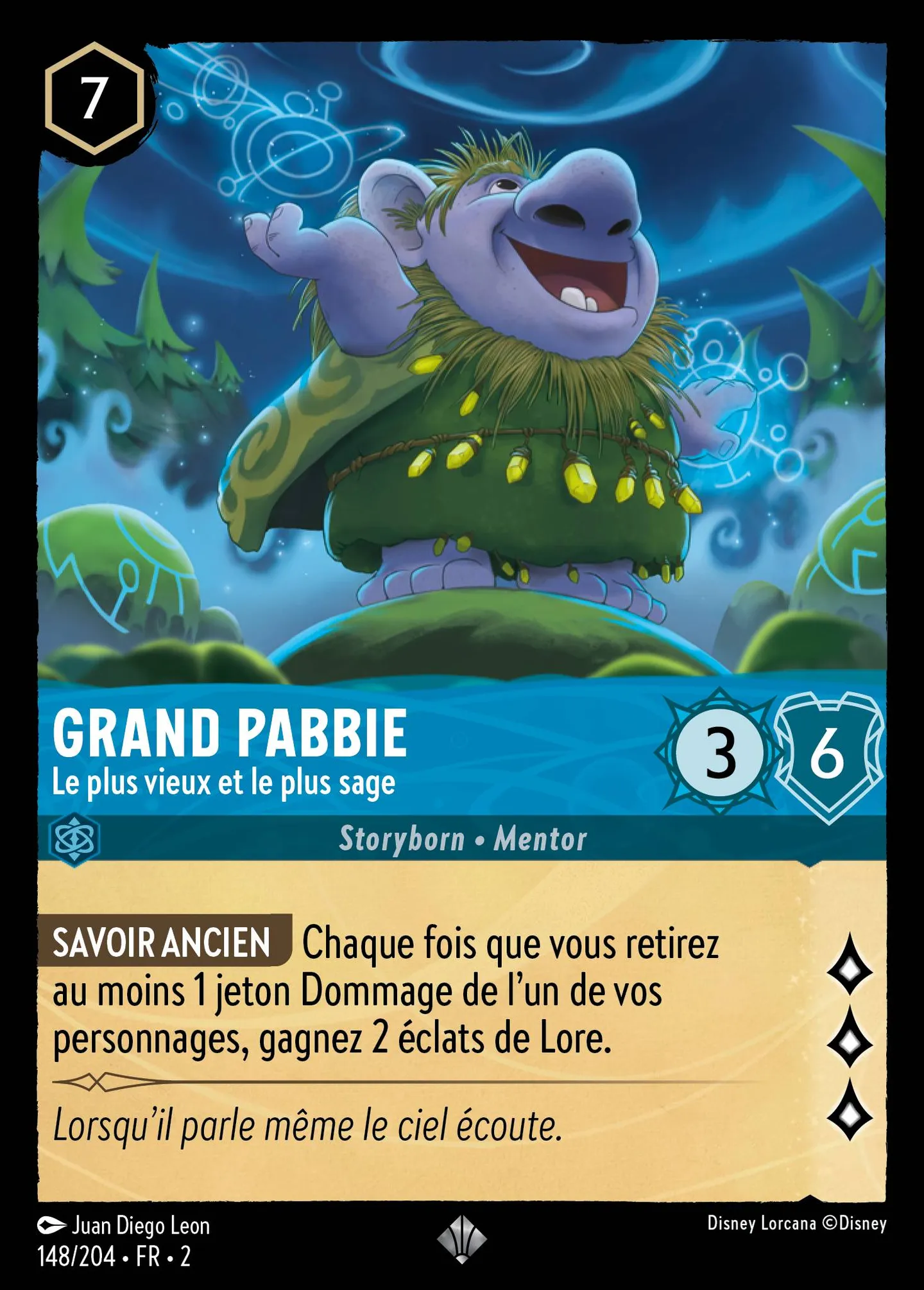 Grand Pabbie - Le plus vieux et le plus sage — Rise of the Floodborn — Lorcana